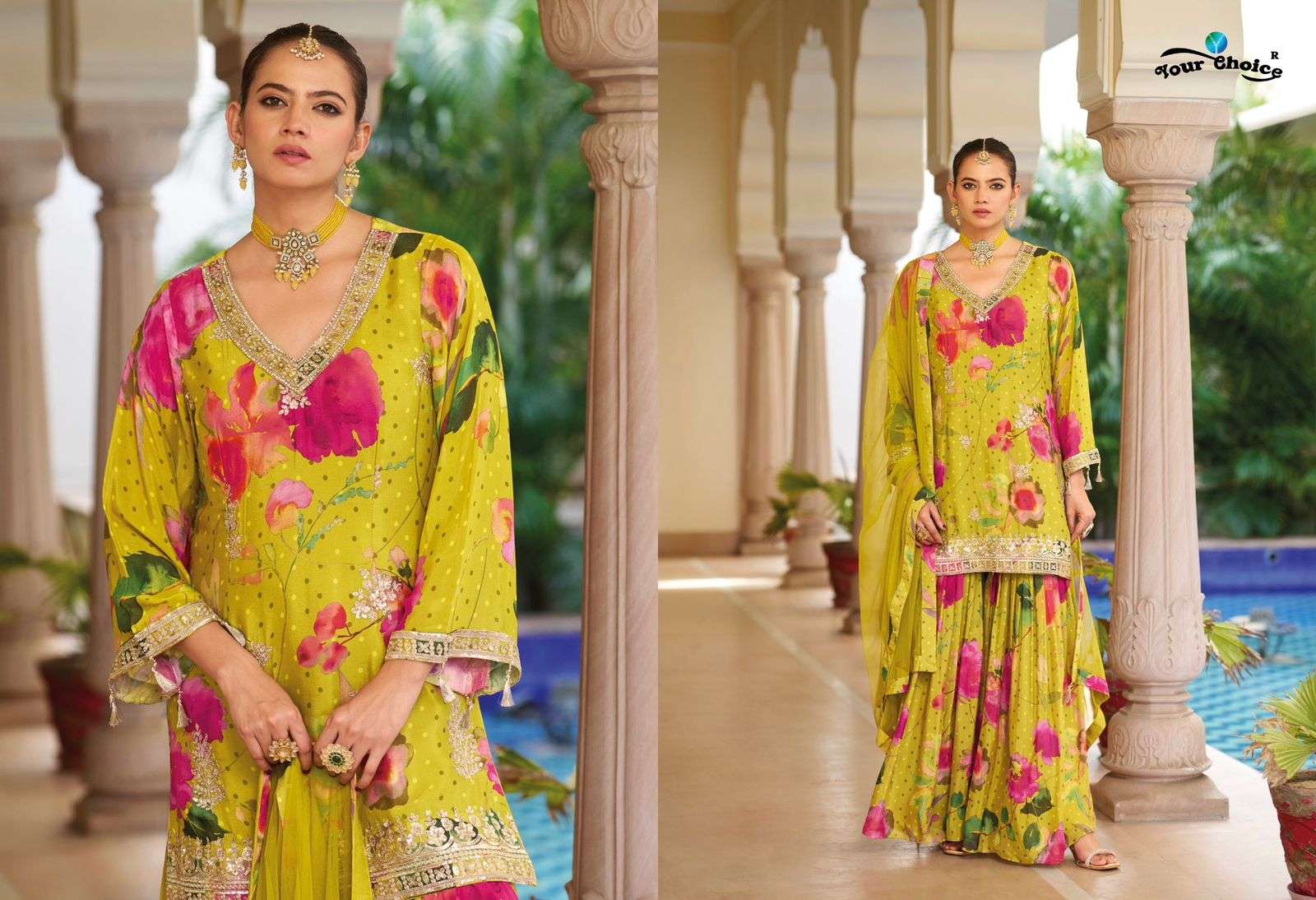 YOUR CHOICE GINNI VOL 3 HEAY DESIGNER PARTY WEAR SHARARA SUIT