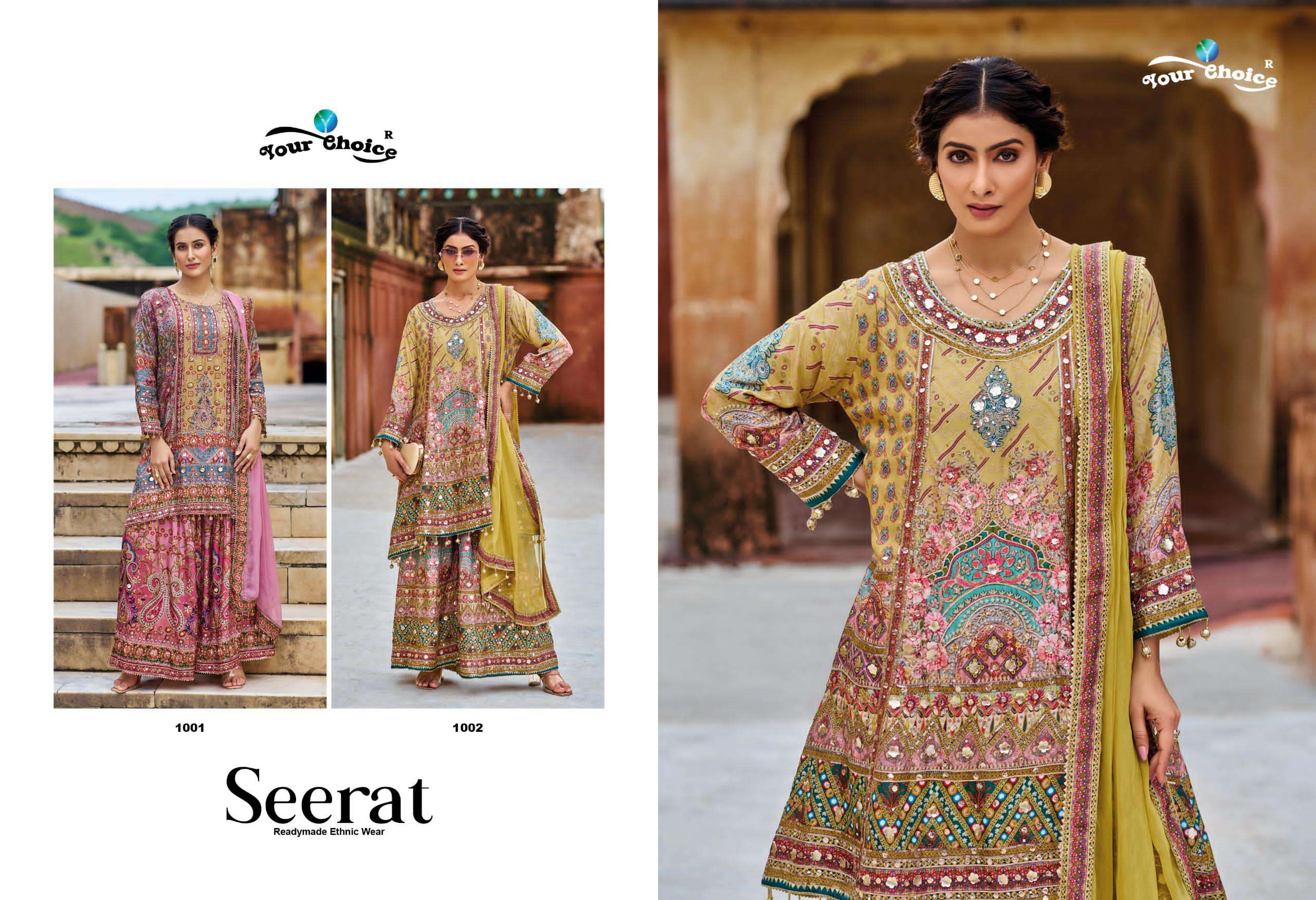 YOUR CHOICE SEERAT HEAVY EMBROIDERY DESIGNER PARTY WEAR SUIT