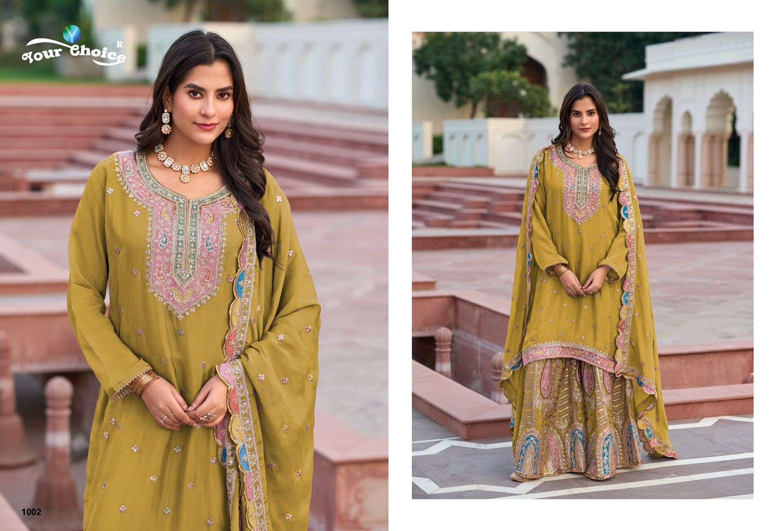 YOUR CHOICE ZEENAT HEAVY EMBROIDERY DESIGNER FESTIVE WEAR SUIT