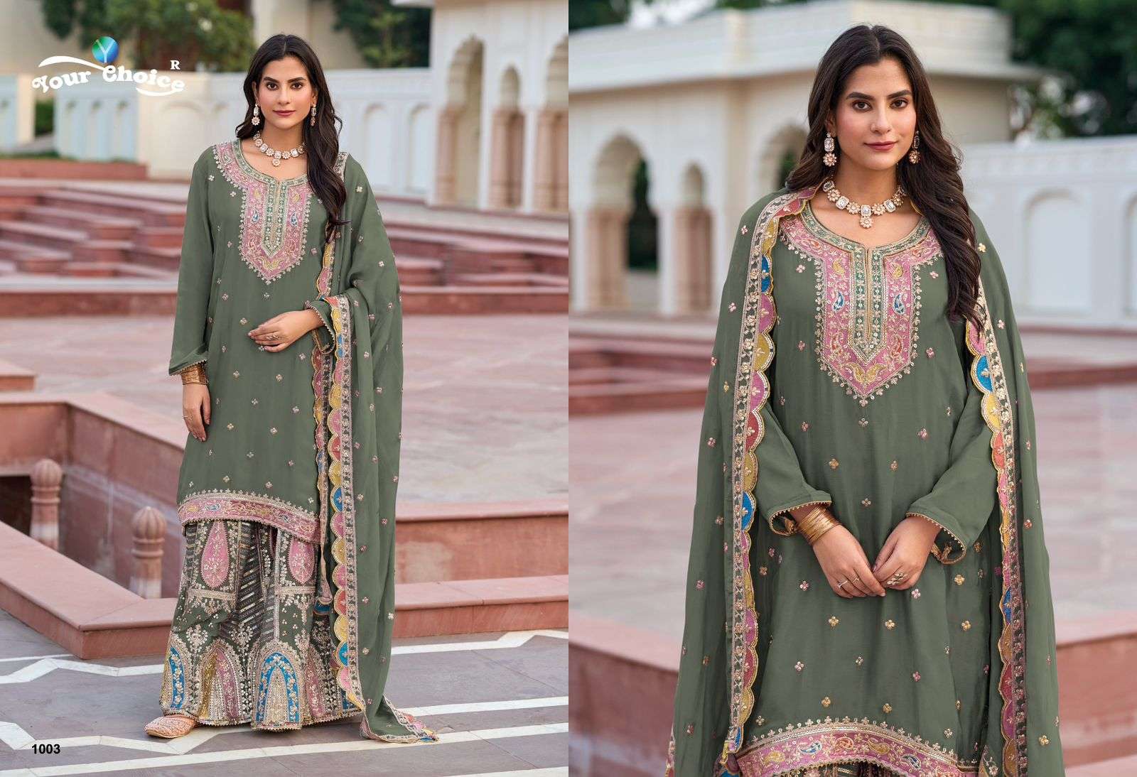 YOUR CHOICE ZEENAT HEAVY EMBROIDERY DESIGNER FESTIVE WEAR SUIT