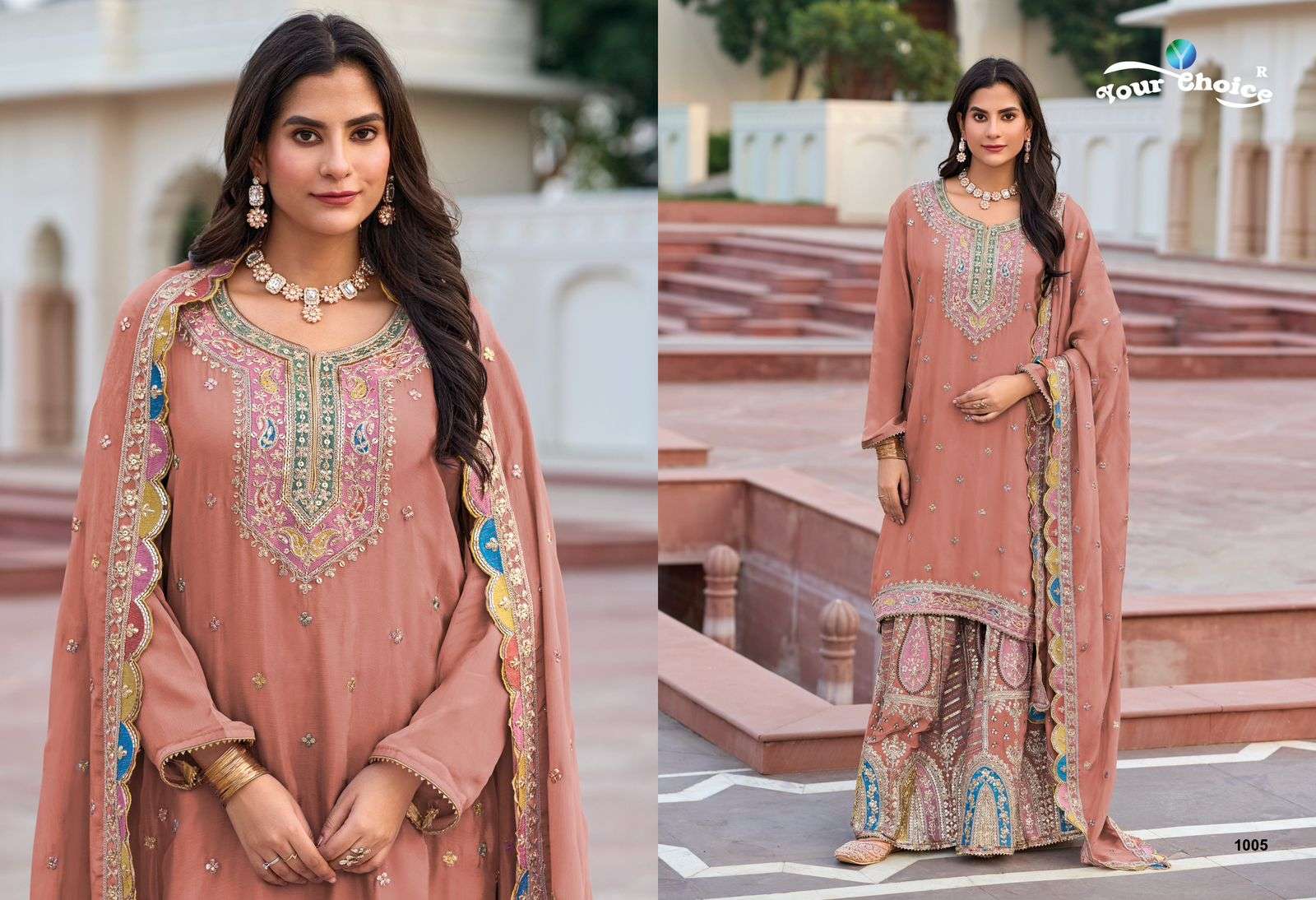 YOUR CHOICE ZEENAT HEAVY EMBROIDERY DESIGNER FESTIVE WEAR SUIT