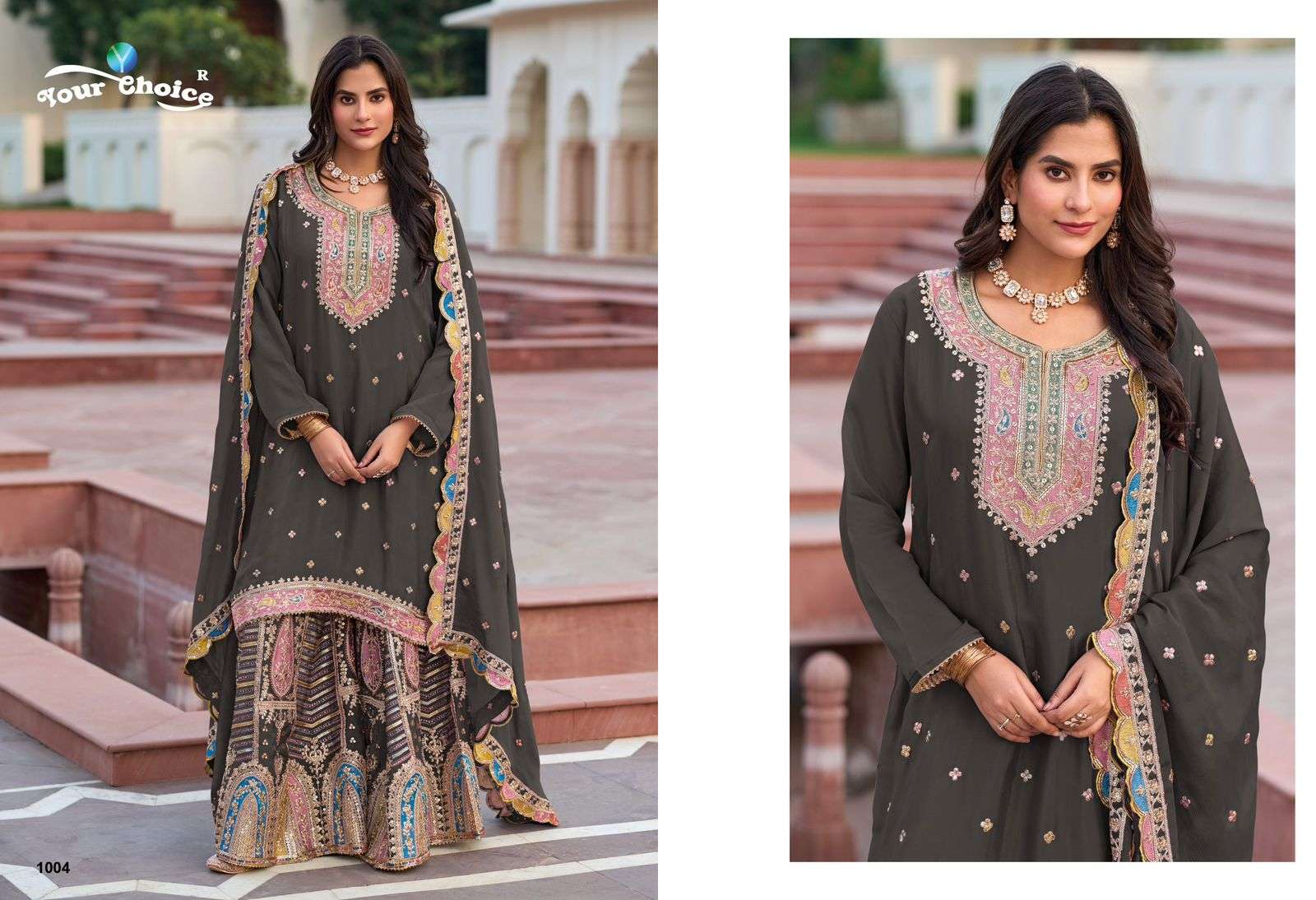 YOUR CHOICE ZEENAT HEAVY EMBROIDERY DESIGNER FESTIVE WEAR SUIT