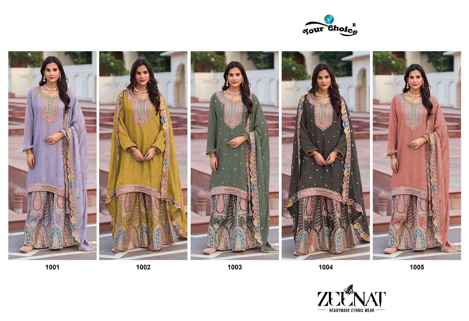 YOUR CHOICE ZEENAT HEAVY EMBROIDERY DESIGNER FESTIVE WEAR SUIT