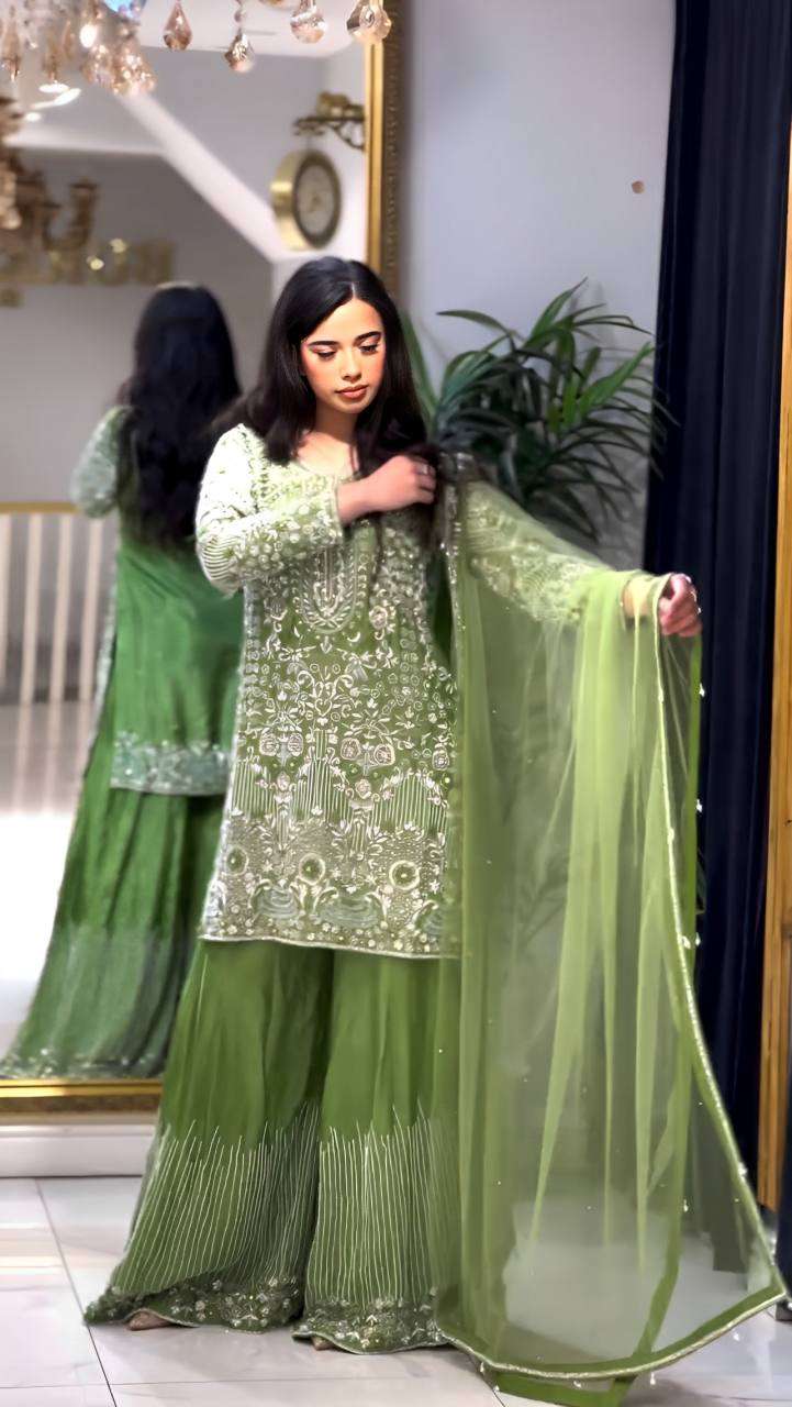 ZSR 3103 BEAUTIFUL LOOK DESIGNER FESTIVE WEAR SHARARA SUIT