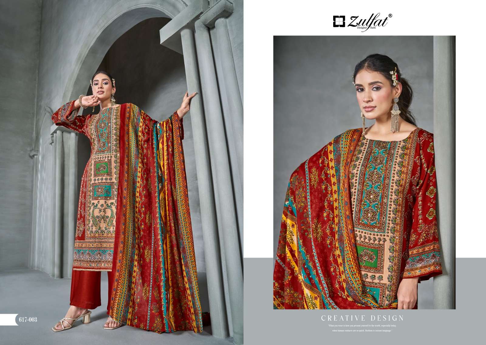 ZULFAT DESIGNER SUITS AAYAT VOL 13 RAYON PRINT WITH FANCY WORK SUIT