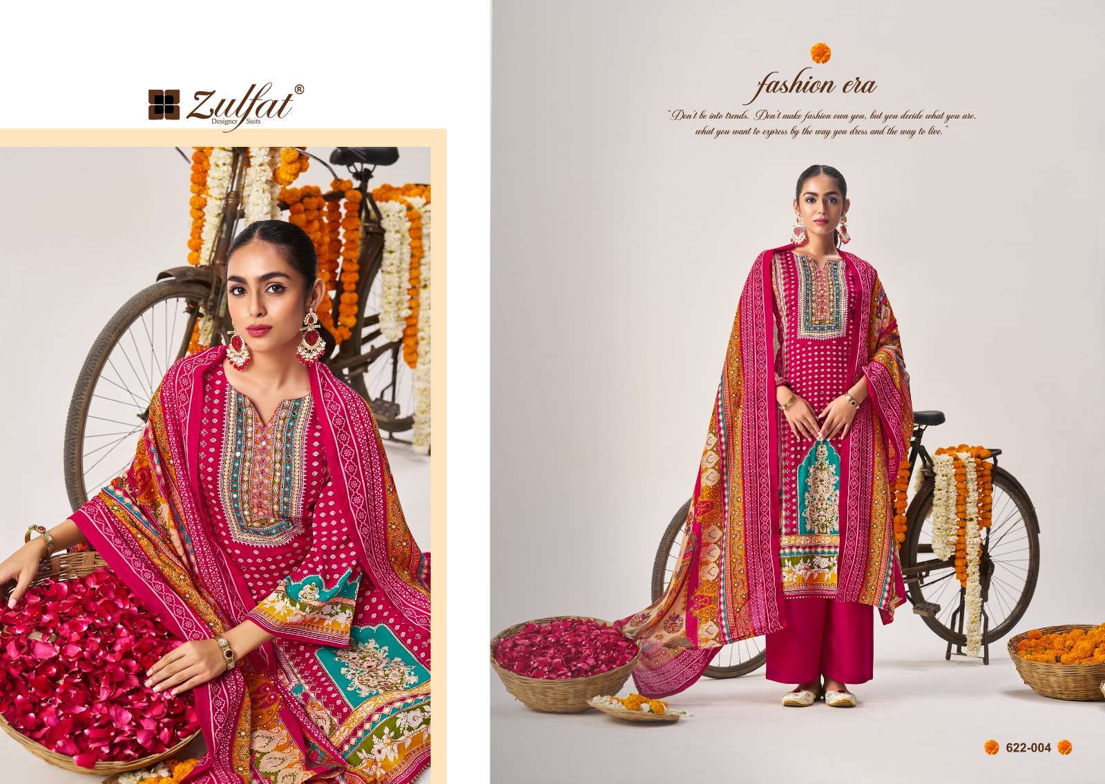 ZULFAT DESIGNER SUITS AAYAT VOL 14 VISCOSE PRINT WITH HAND WORK SUIT