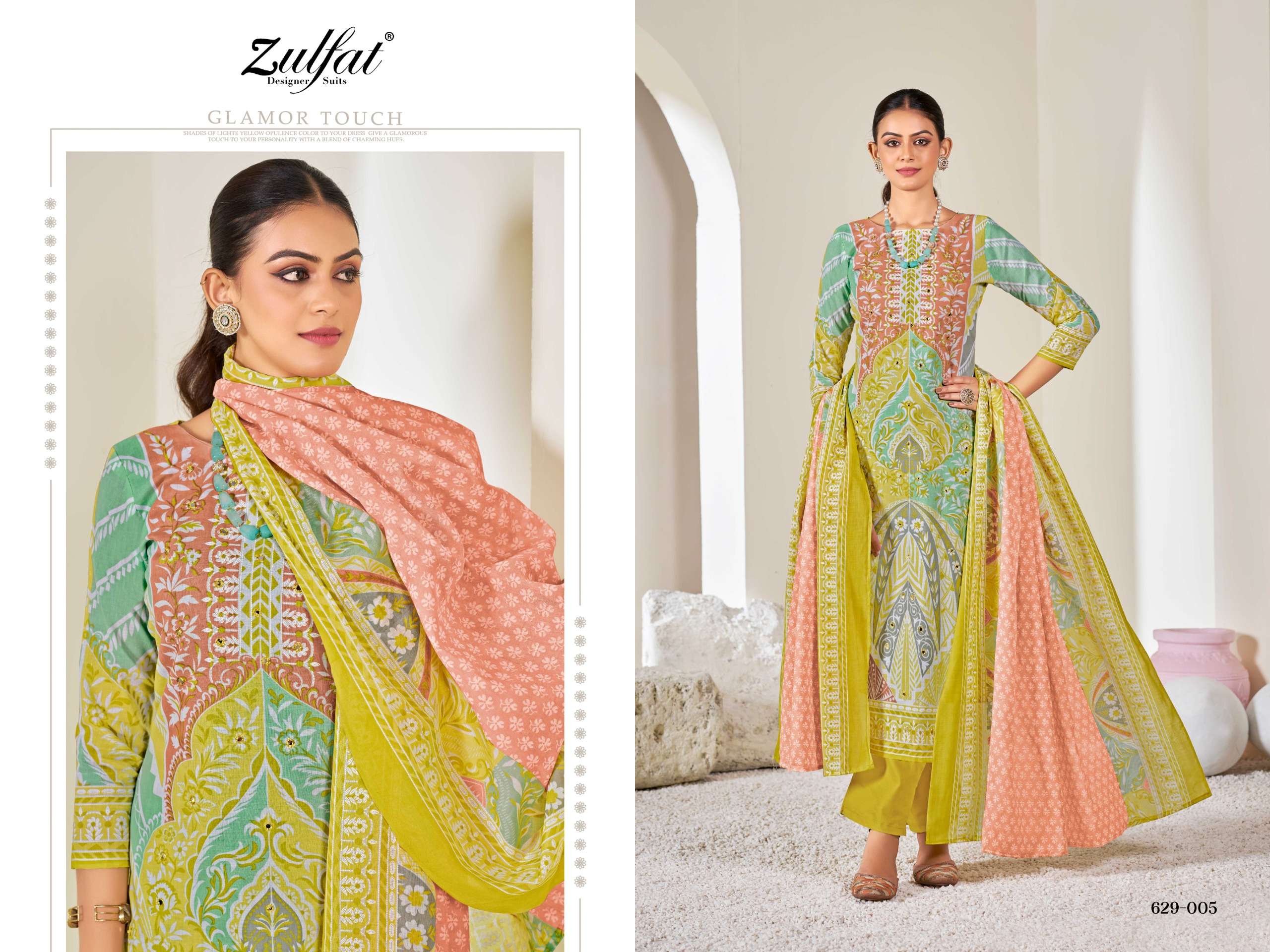 ZULFAT DESIGNER SUITS SUMMER SHINE COTTON PRINT SALWAR SUIT