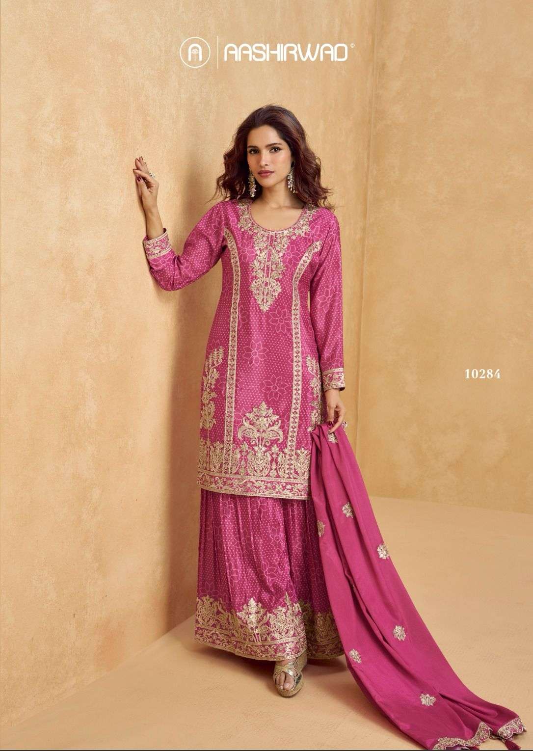 AASHIRWAD CREATION TANVI SILK HEAVY EMBROIDERY DESIGNER PARTY WEAR LADIES SUIT