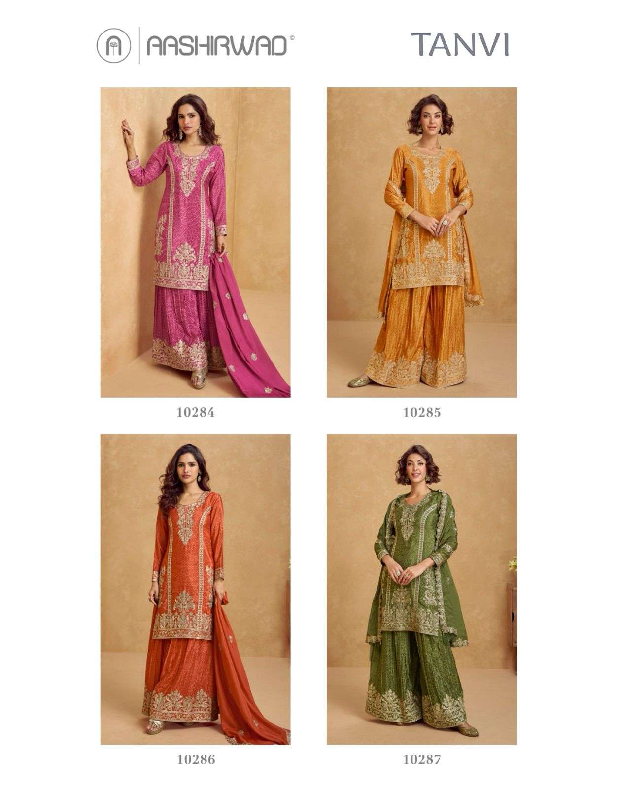 AASHIRWAD CREATION TANVI SILK HEAVY EMBROIDERY DESIGNER PARTY WEAR LADIES SUIT