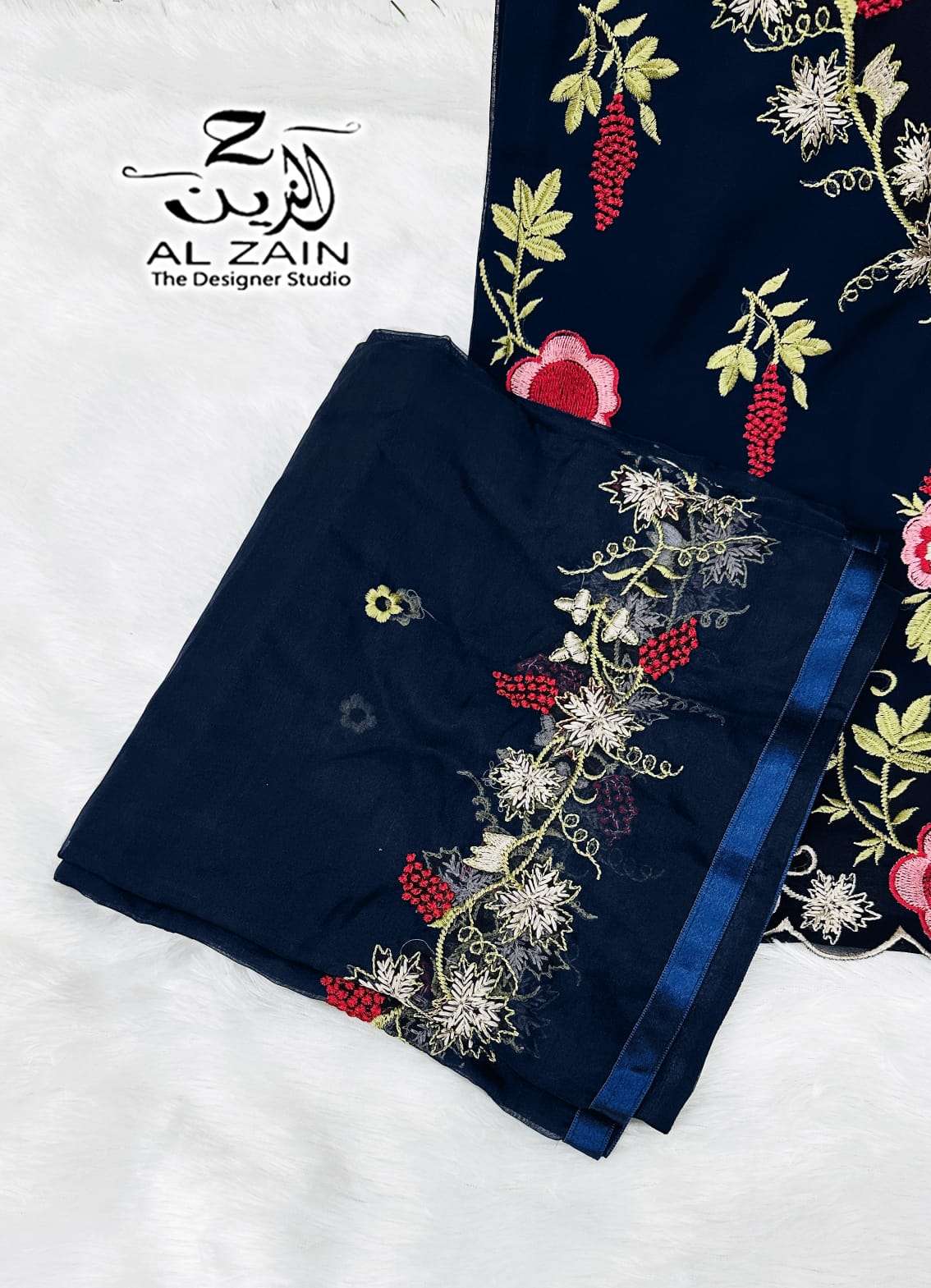 AL ZAIN D NO  272729 GEORGETTE BEAUTIFUL DESIGNER PAKISTANI STYLE SUIT