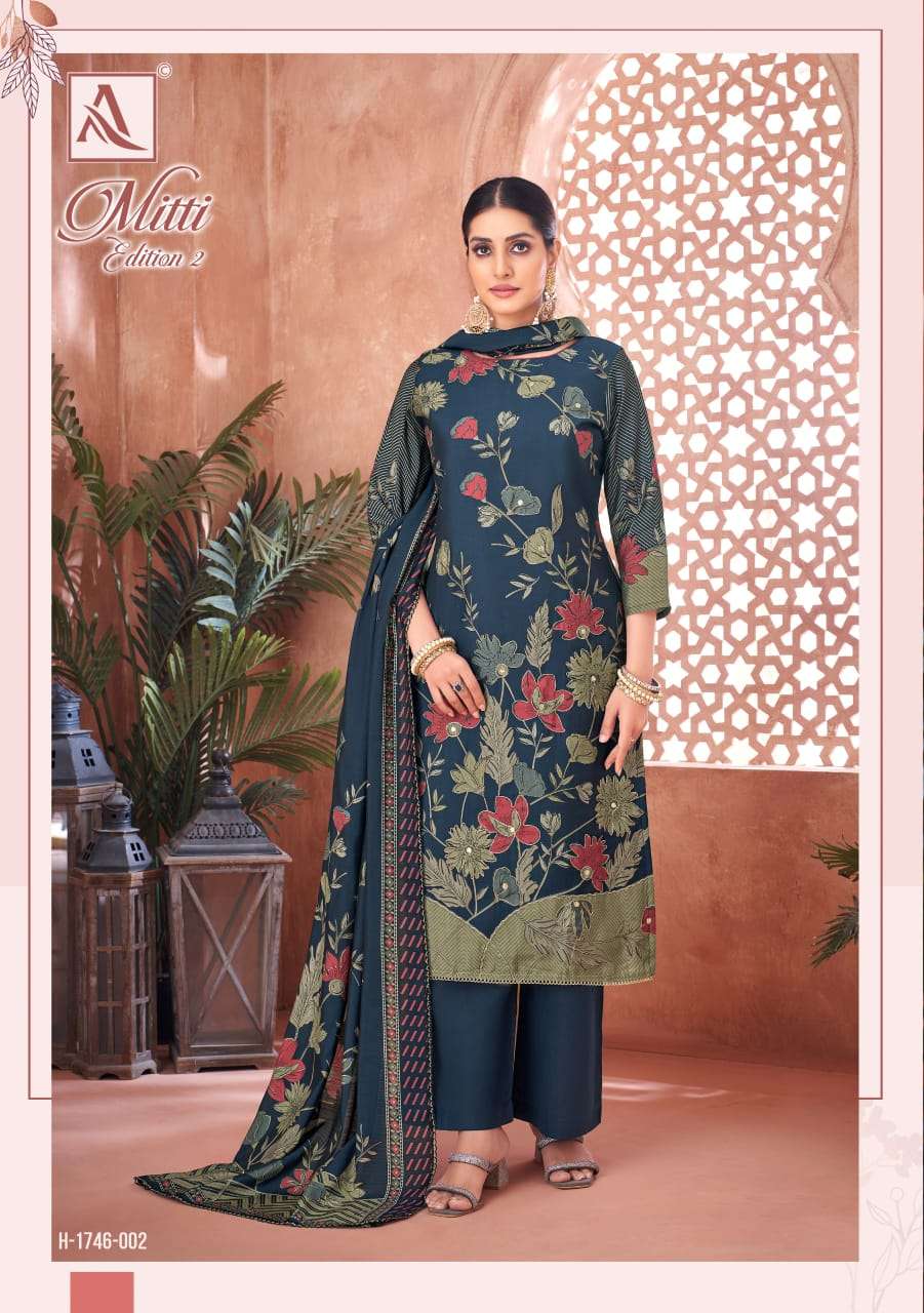 ALOK SUITS MITTI VOL 2 MODAL DESIGNER PRINT WITH FANCY HAND WORK SUIT
