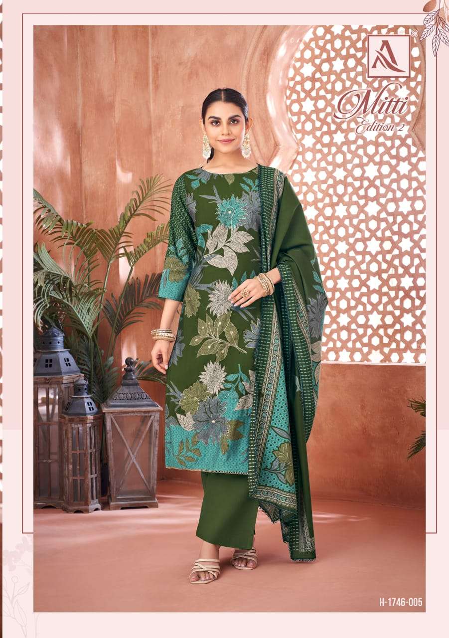 ALOK SUITS MITTI VOL 2 MODAL DESIGNER PRINT WITH FANCY HAND WORK SUIT