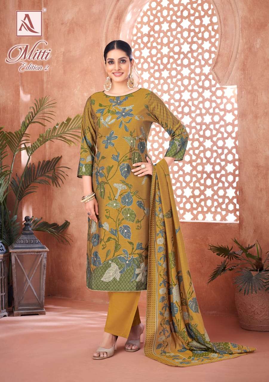 ALOK SUITS MITTI VOL 2 MODAL DESIGNER PRINT WITH FANCY HAND WORK SUIT