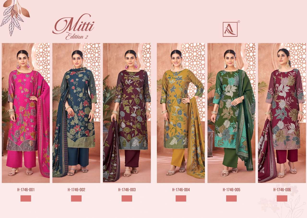 ALOK SUITS MITTI VOL 2 MODAL DESIGNER PRINT WITH FANCY HAND WORK SUIT