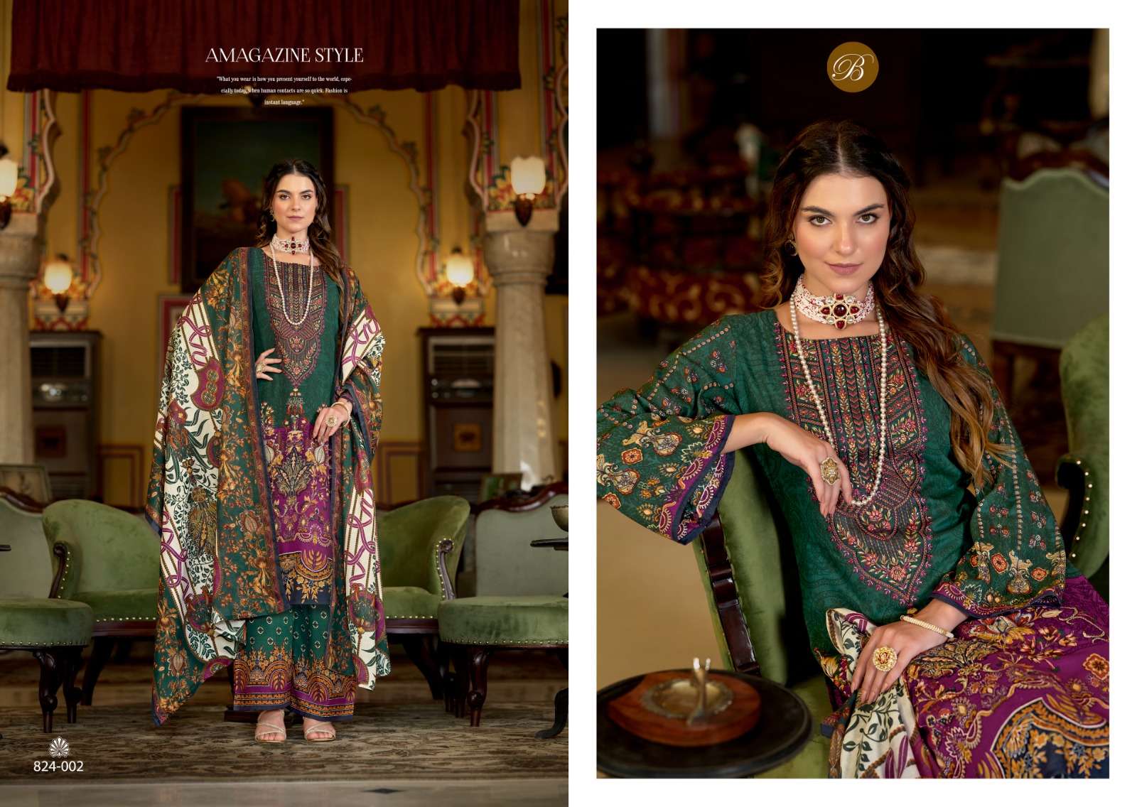 BELLIZA DESIGNER STUDIO DILSHAD VOL 4 VISCOSE DIGITAL PRINT WITH WORK SUIT