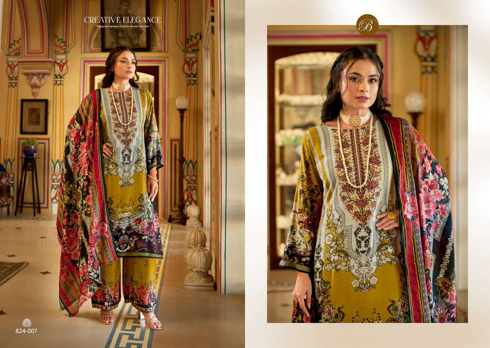 BELLIZA DESIGNER STUDIO DILSHAD VOL 4 VISCOSE DIGITAL PRINT WITH WORK SUIT
