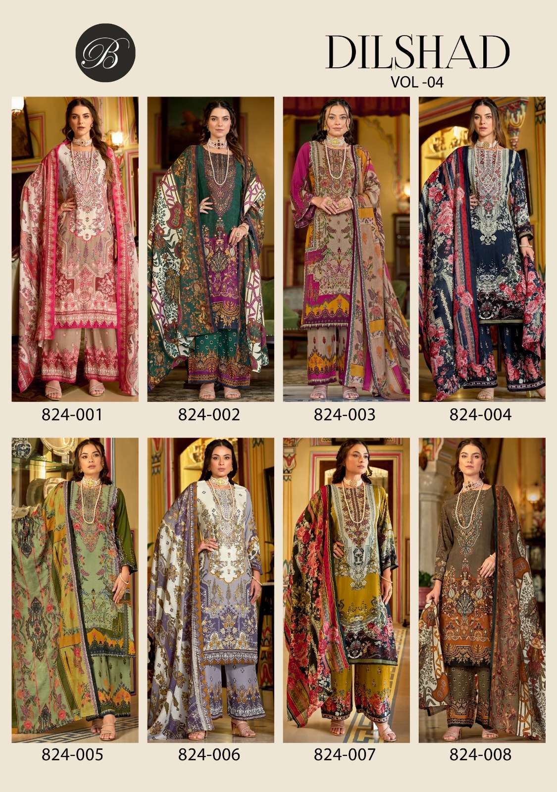 BELLIZA DESIGNER STUDIO DILSHAD VOL 4 VISCOSE DIGITAL PRINT WITH WORK SUIT