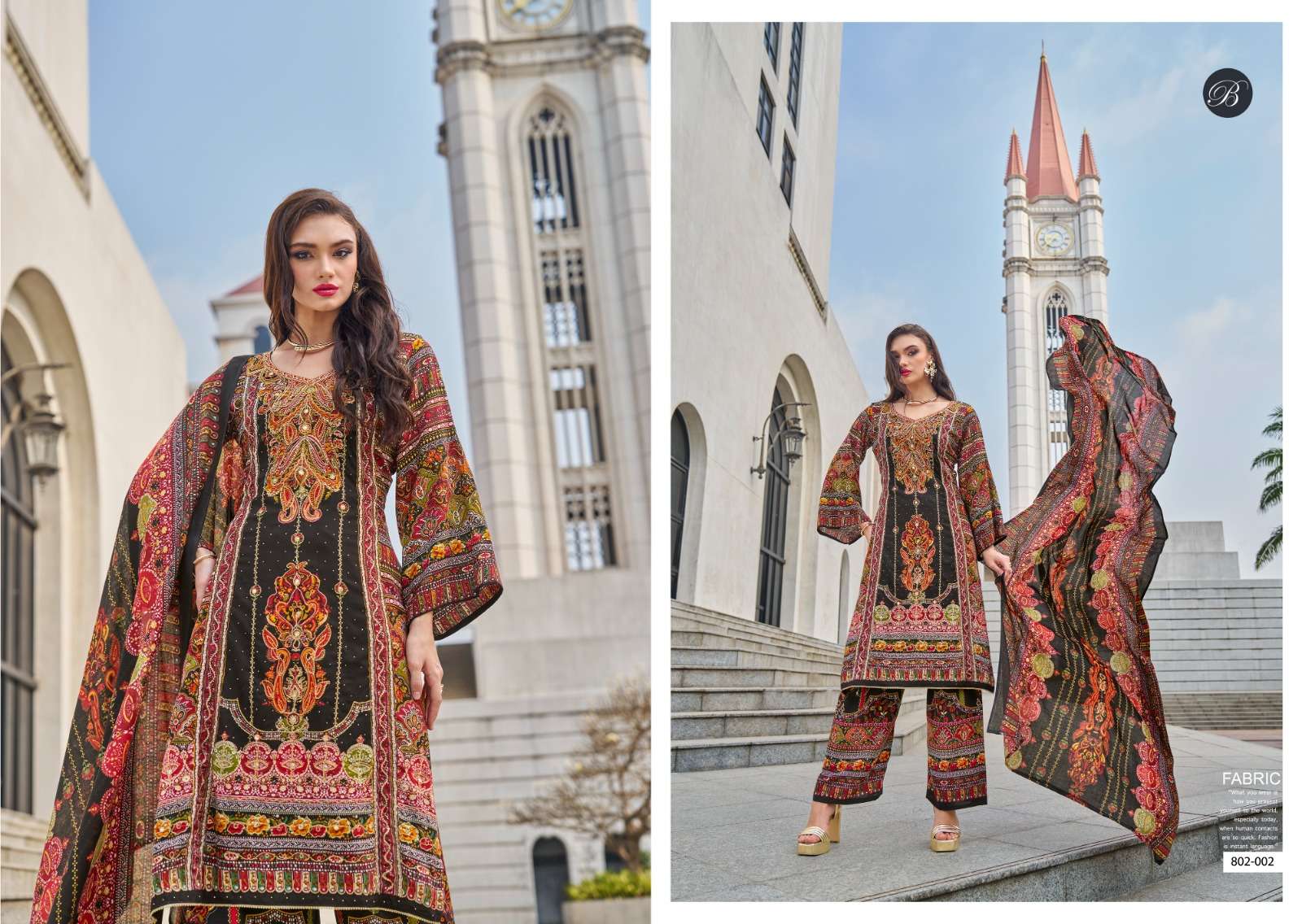 BELLIZA DESIGNER STUDIO SHAHEEN VOL 4 VISCOSE FANCY WORK SUIT
