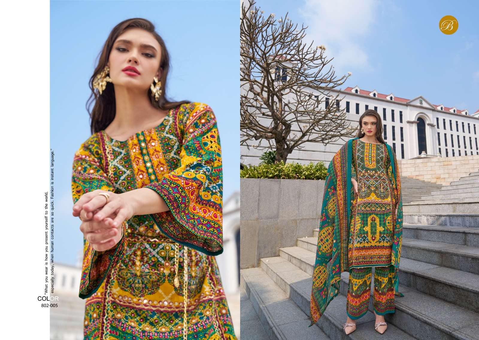 BELLIZA DESIGNER STUDIO SHAHEEN VOL 4 VISCOSE FANCY WORK SUIT