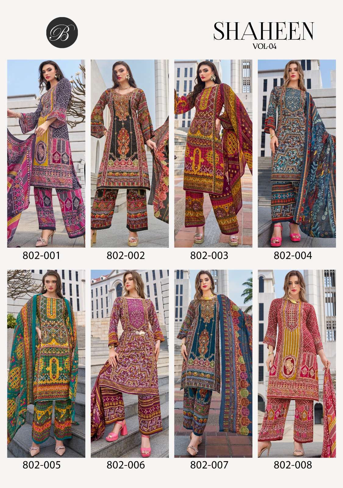 BELLIZA DESIGNER STUDIO SHAHEEN VOL 4 VISCOSE FANCY WORK SUIT