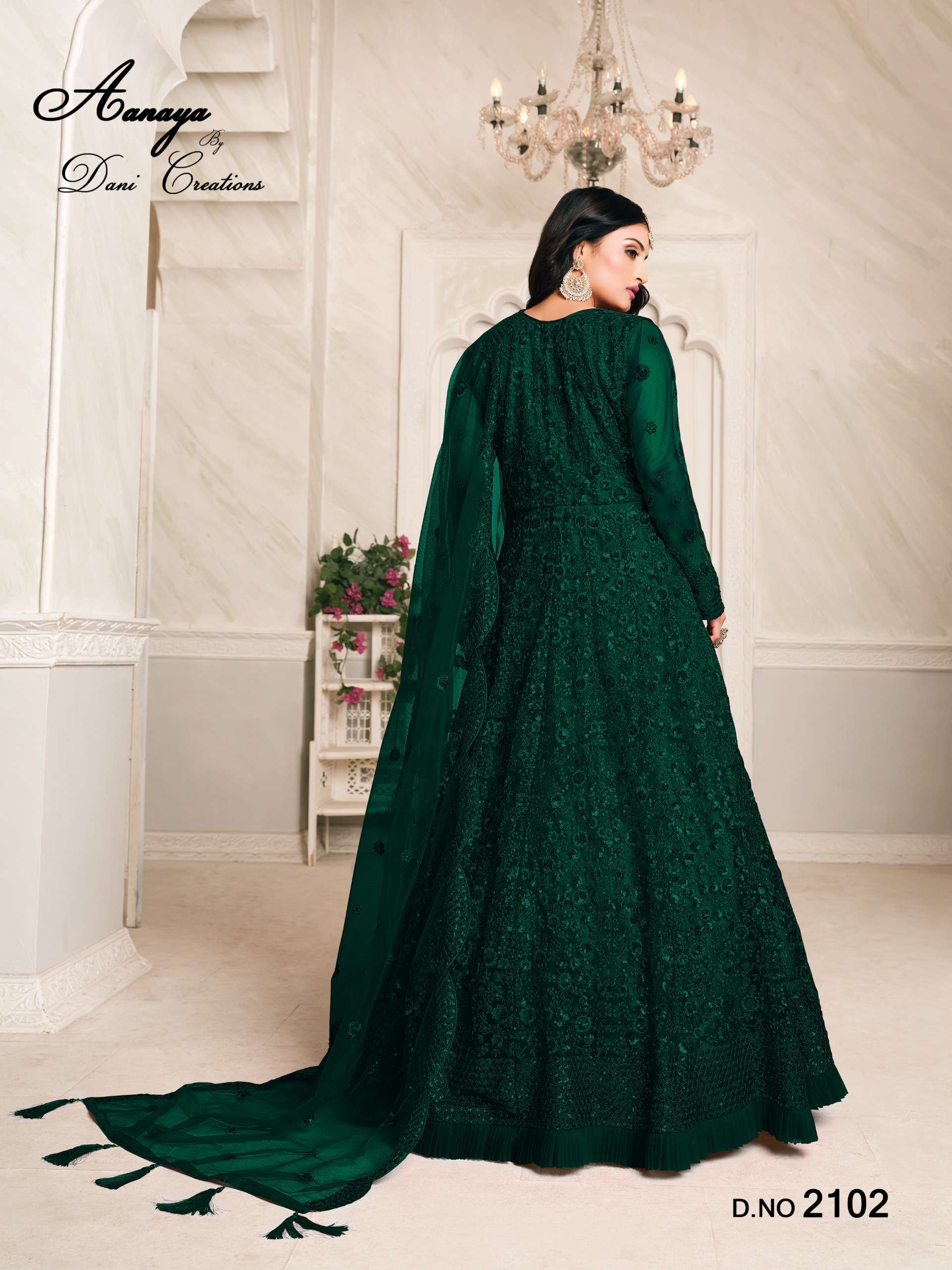 DANI CREATION AANAYA VOL 121 HEAVY EMBROIDERY DESIGNER PARTY WEAR DRESS