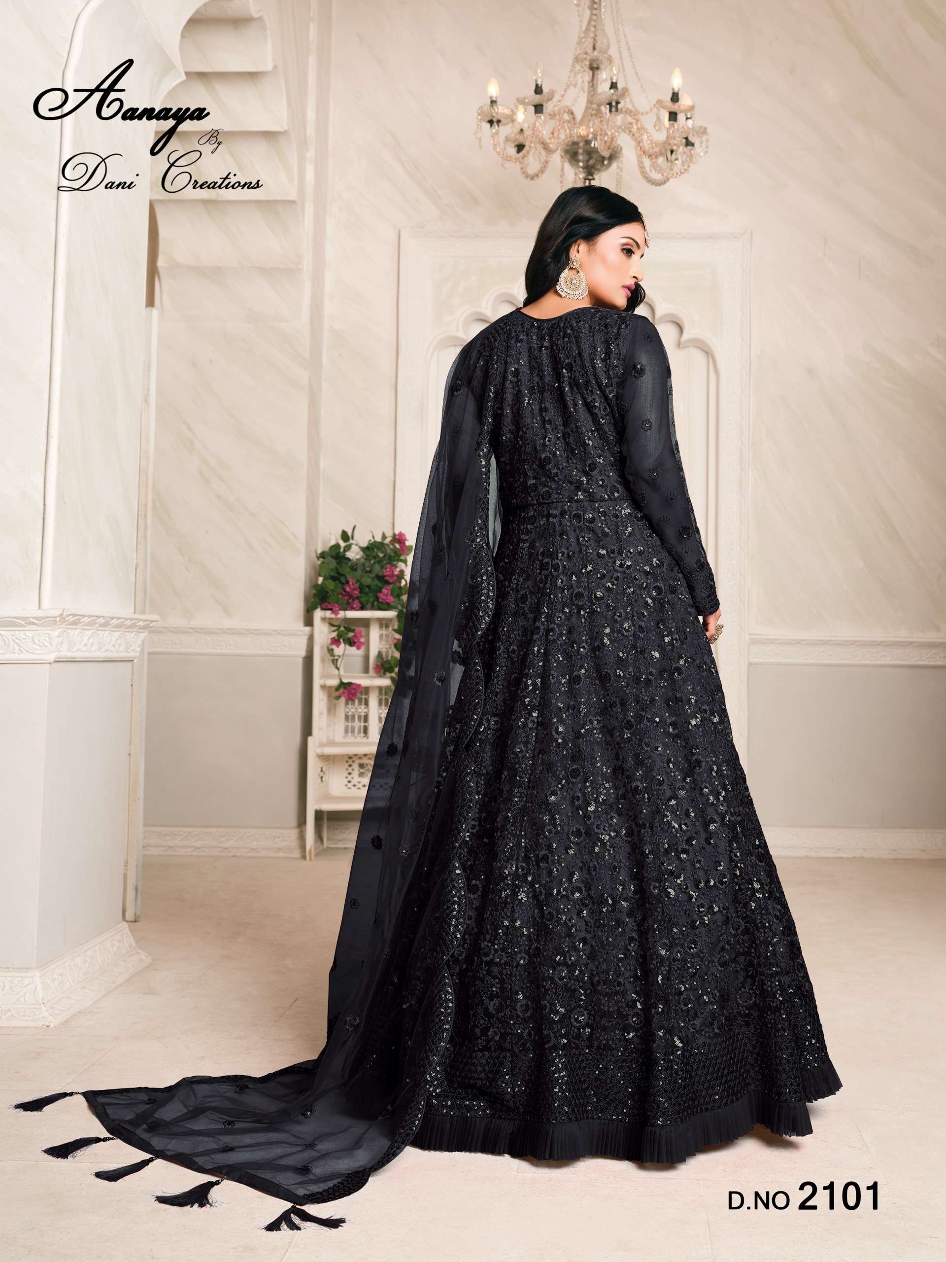 DANI CREATION AANAYA VOL 121 HEAVY EMBROIDERY DESIGNER PARTY WEAR DRESS