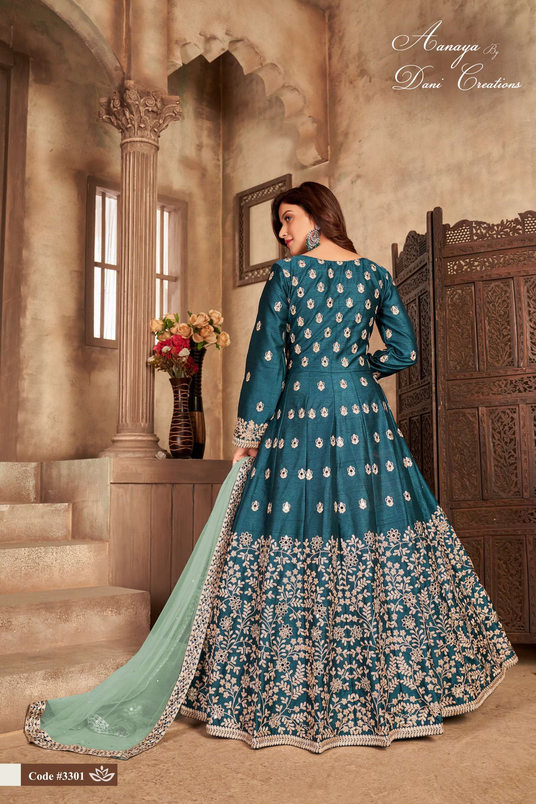 DANI CREATION AANAYA VOL 133 SILK HEAVY DEIGNER PARTY WEAR GOWN DRESS