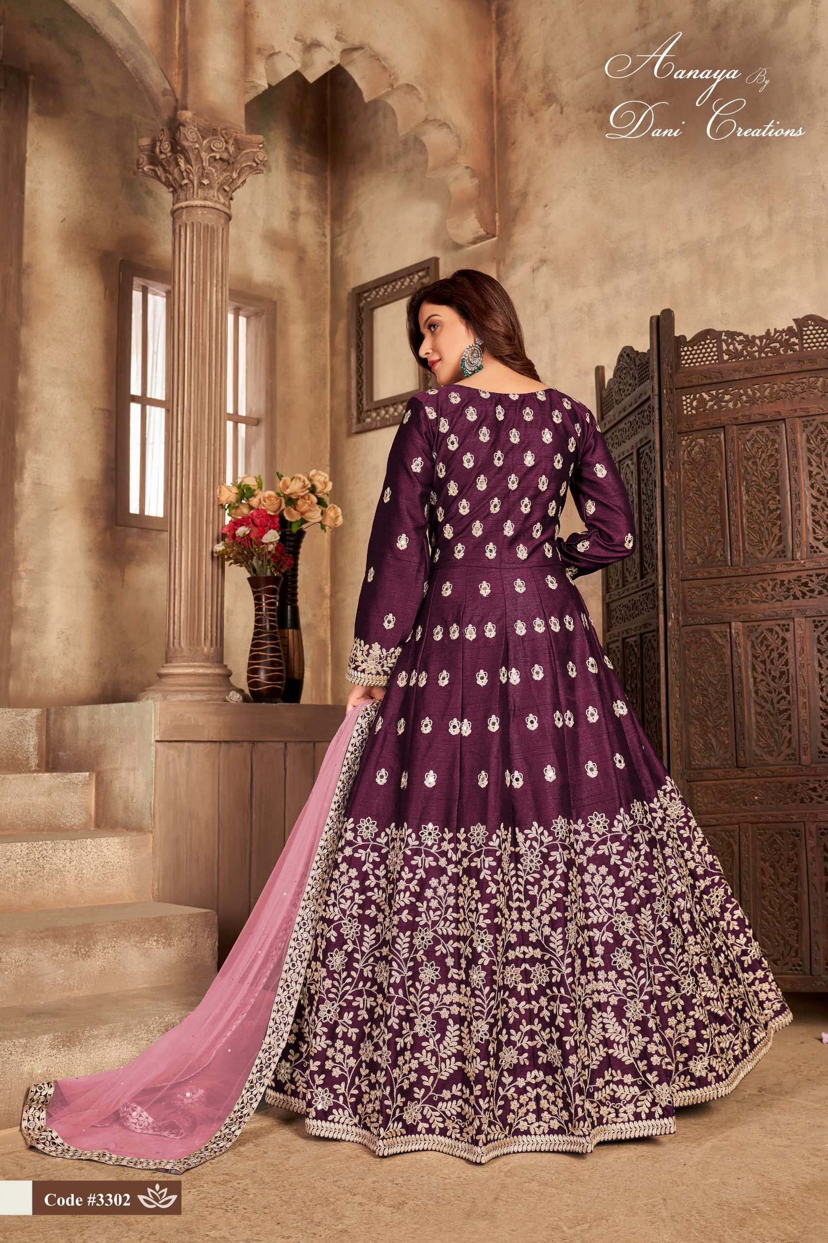 DANI CREATION AANAYA VOL 133 SILK HEAVY DEIGNER PARTY WEAR GOWN DRESS