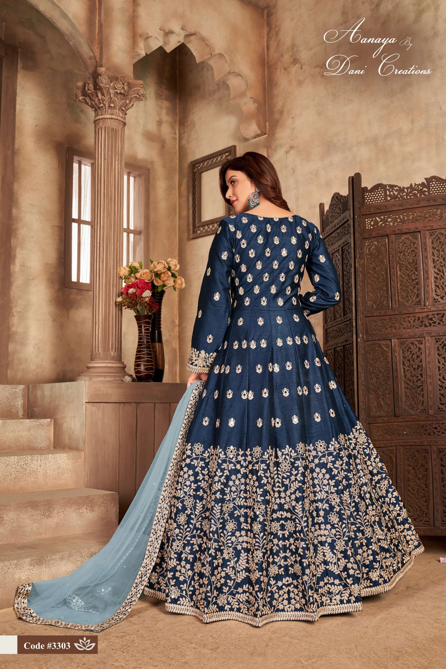 DANI CREATION AANAYA VOL 133 SILK HEAVY DEIGNER PARTY WEAR GOWN DRESS
