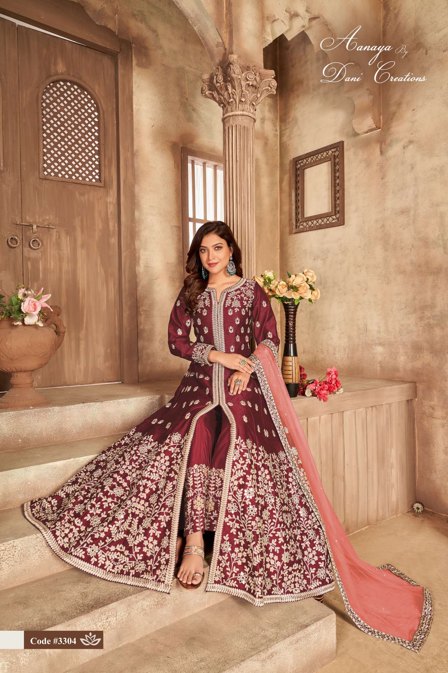 DANI CREATION AANAYA VOL 133 SILK HEAVY DEIGNER PARTY WEAR GOWN DRESS