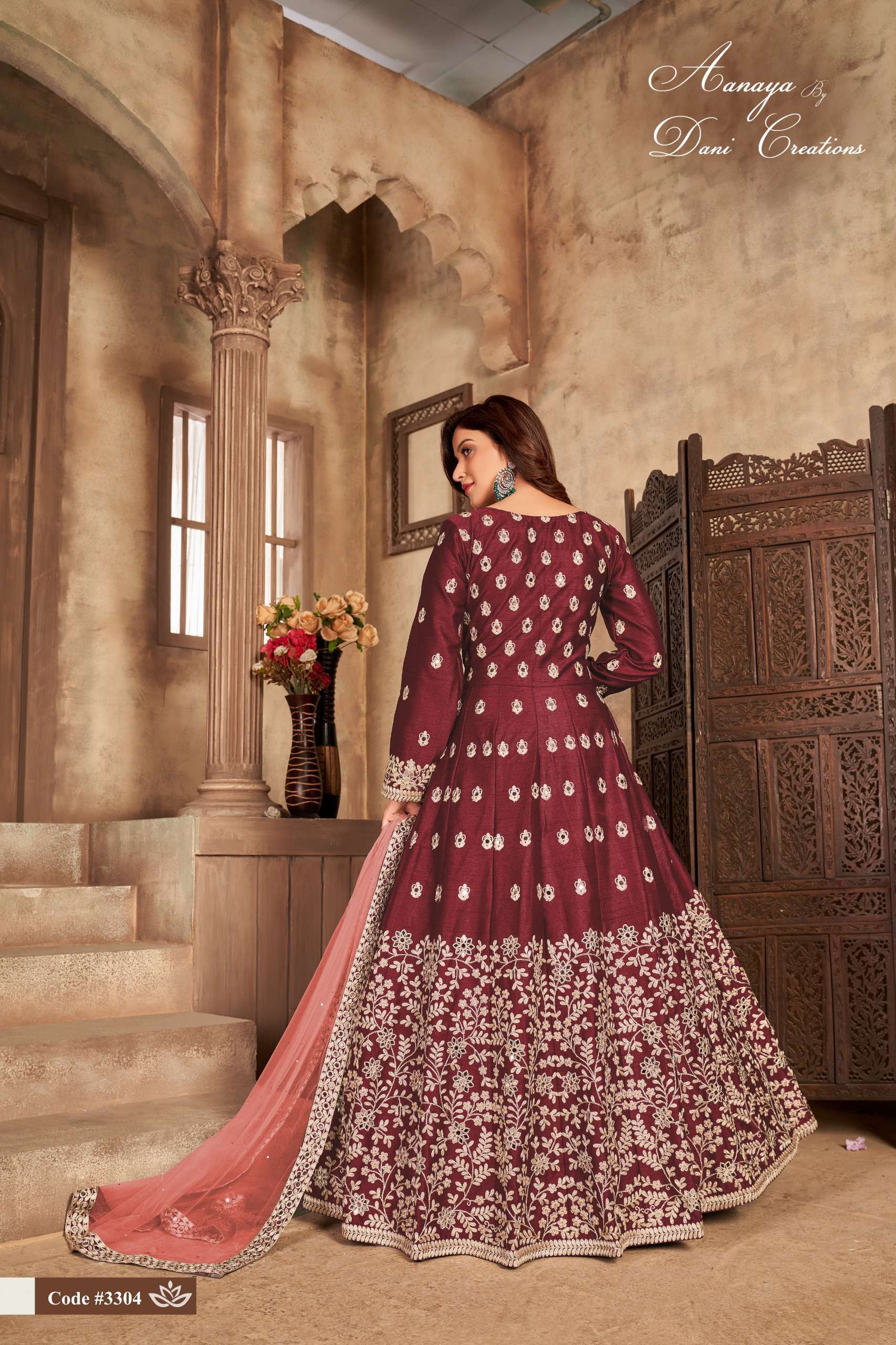 DANI CREATION AANAYA VOL 133 SILK HEAVY DEIGNER PARTY WEAR GOWN DRESS