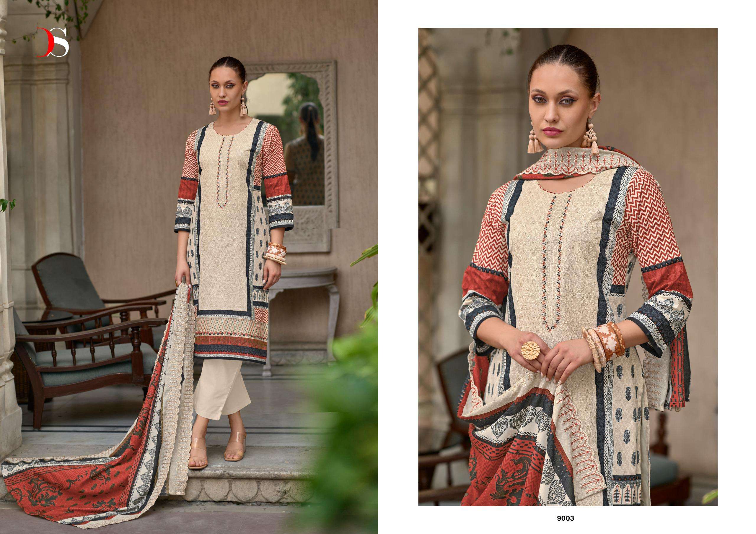 DEEPSY SUITS BIN SAEED SUPER HIT COTTON WITH FANCY EMBROIDERY WORK SUIT