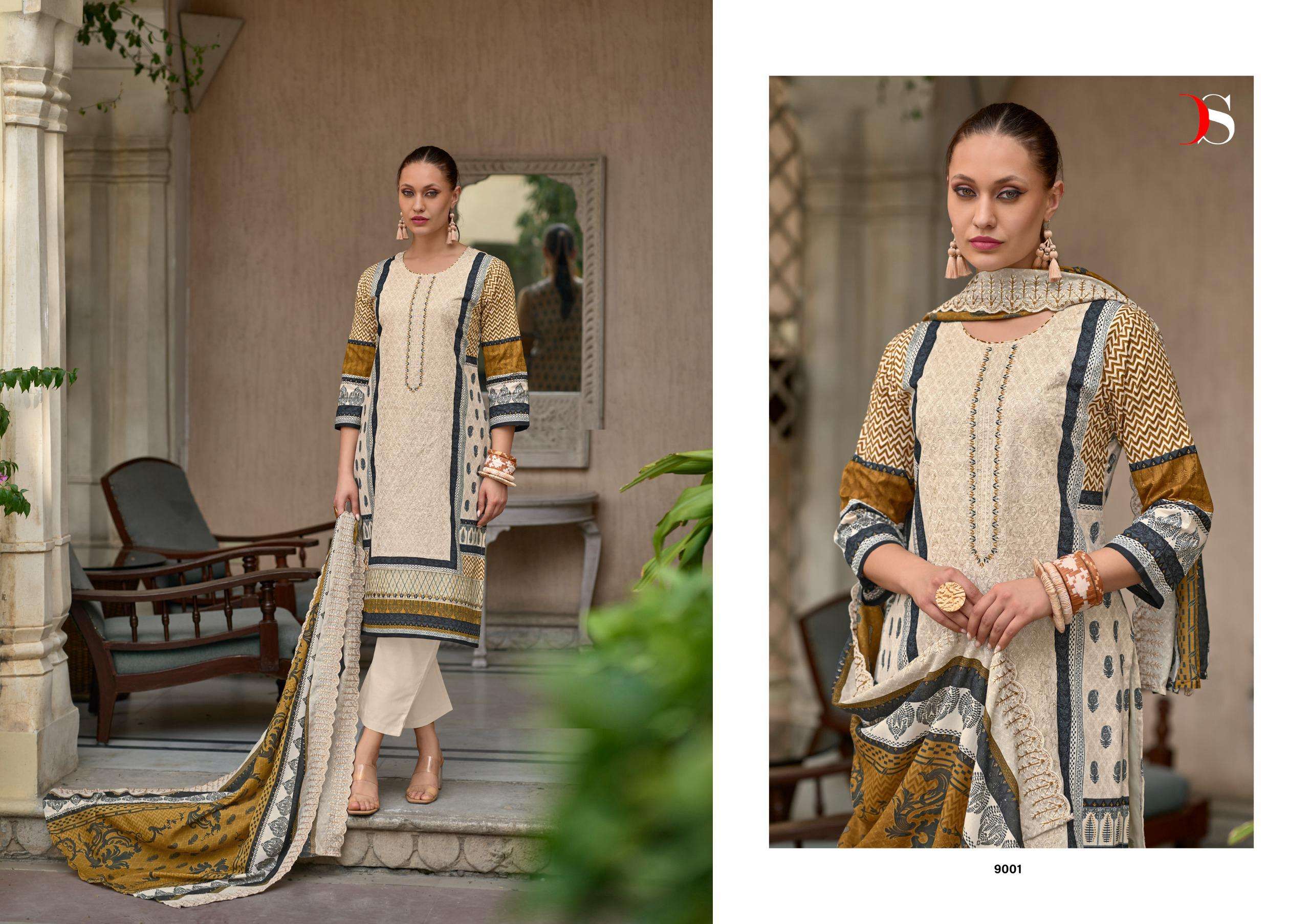 DEEPSY SUITS BIN SAEED SUPER HIT COTTON WITH FANCY EMBROIDERY WORK SUIT