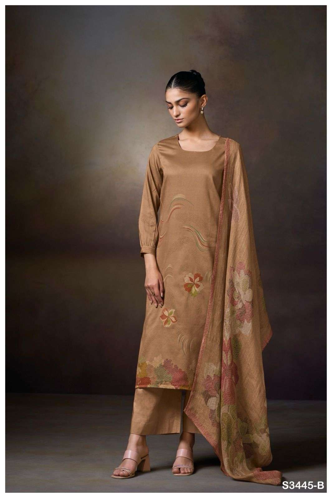 GANGA MACIE S3445 COTTON PRINTED WITH EMBROIDERY WORK SUIT