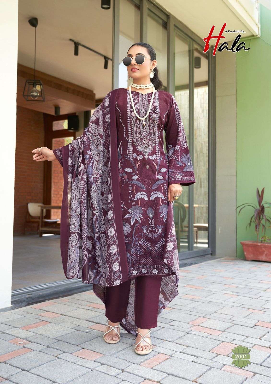 HALA NAIRA VOL 2 COTTON DIGITAL PRINTS WITH FANCY WORK SUIT