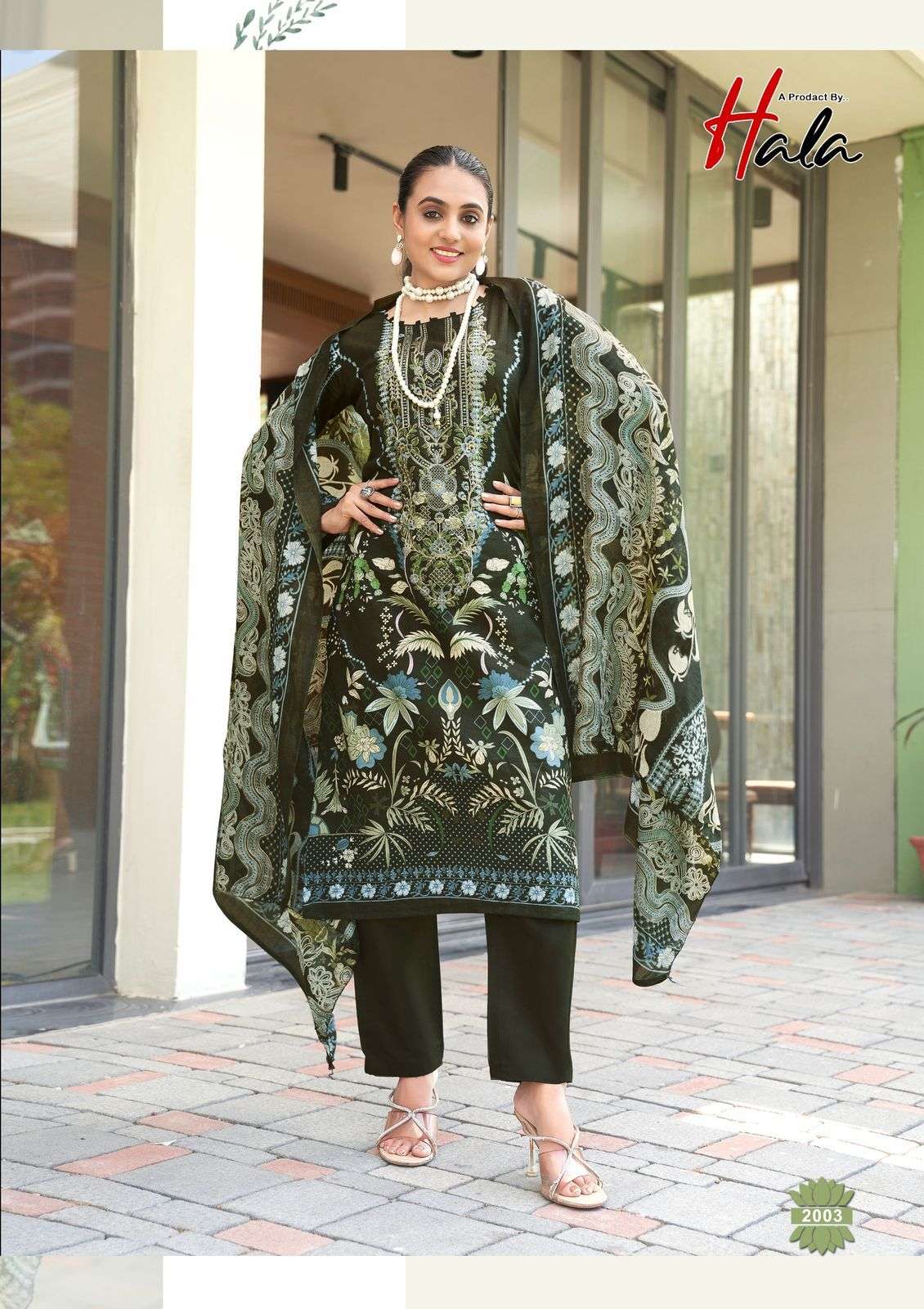 HALA NAIRA VOL 2 COTTON DIGITAL PRINTS WITH FANCY WORK SUIT