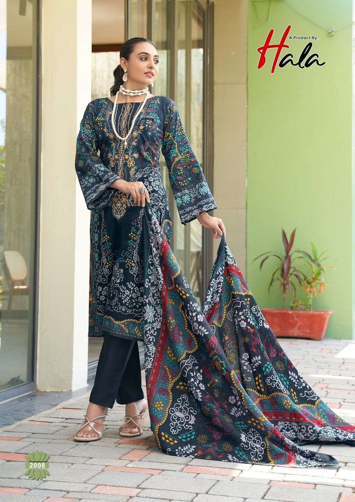 HALA NAIRA VOL 2 COTTON DIGITAL PRINTS WITH FANCY WORK SUIT