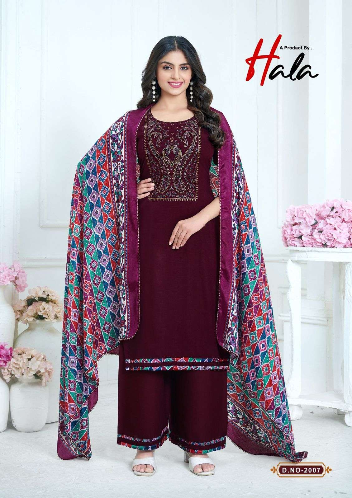 HALA NIGAAR VOL 2 RAYON FANCY EMBROIDERY WORK SUIT
