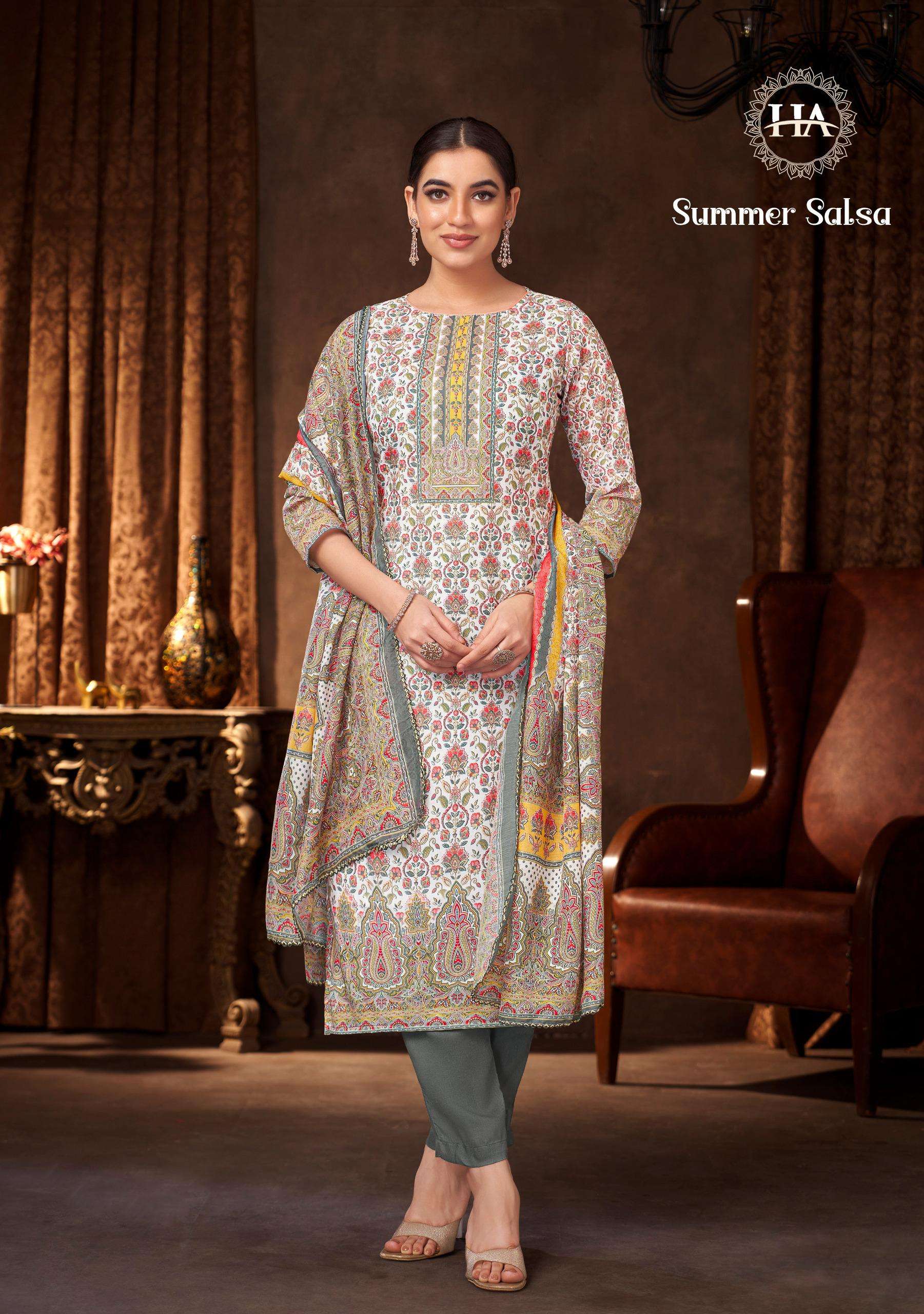 HARSHIT FASHION HUB SUMMER SALSA COTTON DIGITAL PRINT WITH WORK SUIT