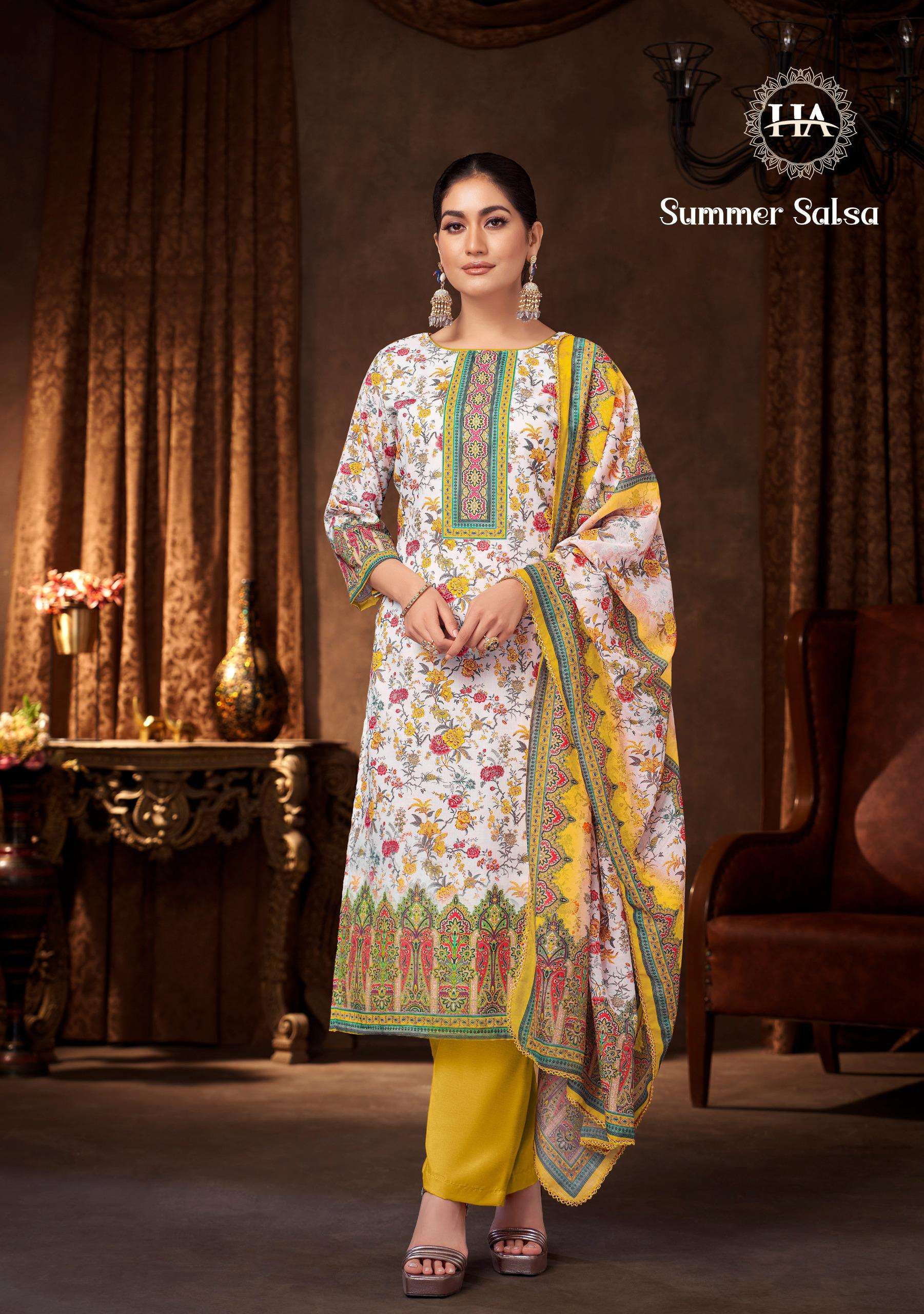 HARSHIT FASHION HUB SUMMER SALSA COTTON DIGITAL PRINT WITH WORK SUIT