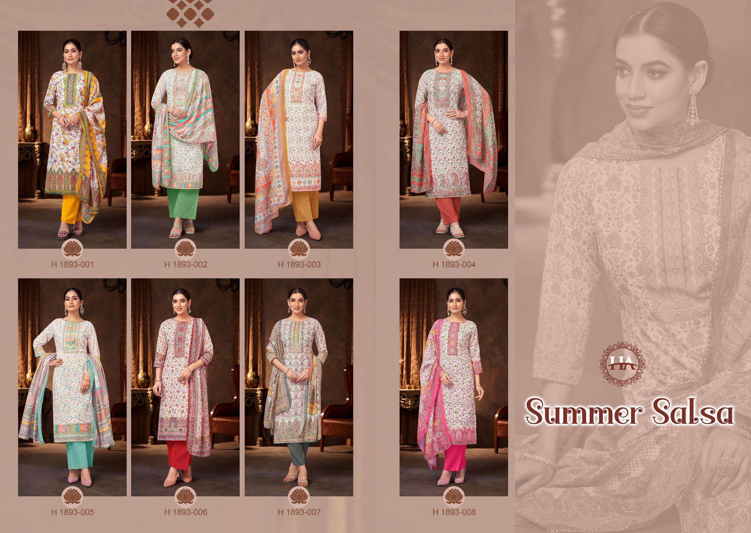 HARSHIT FASHION HUB SUMMER SALSA COTTON DIGITAL PRINT WITH WORK SUIT