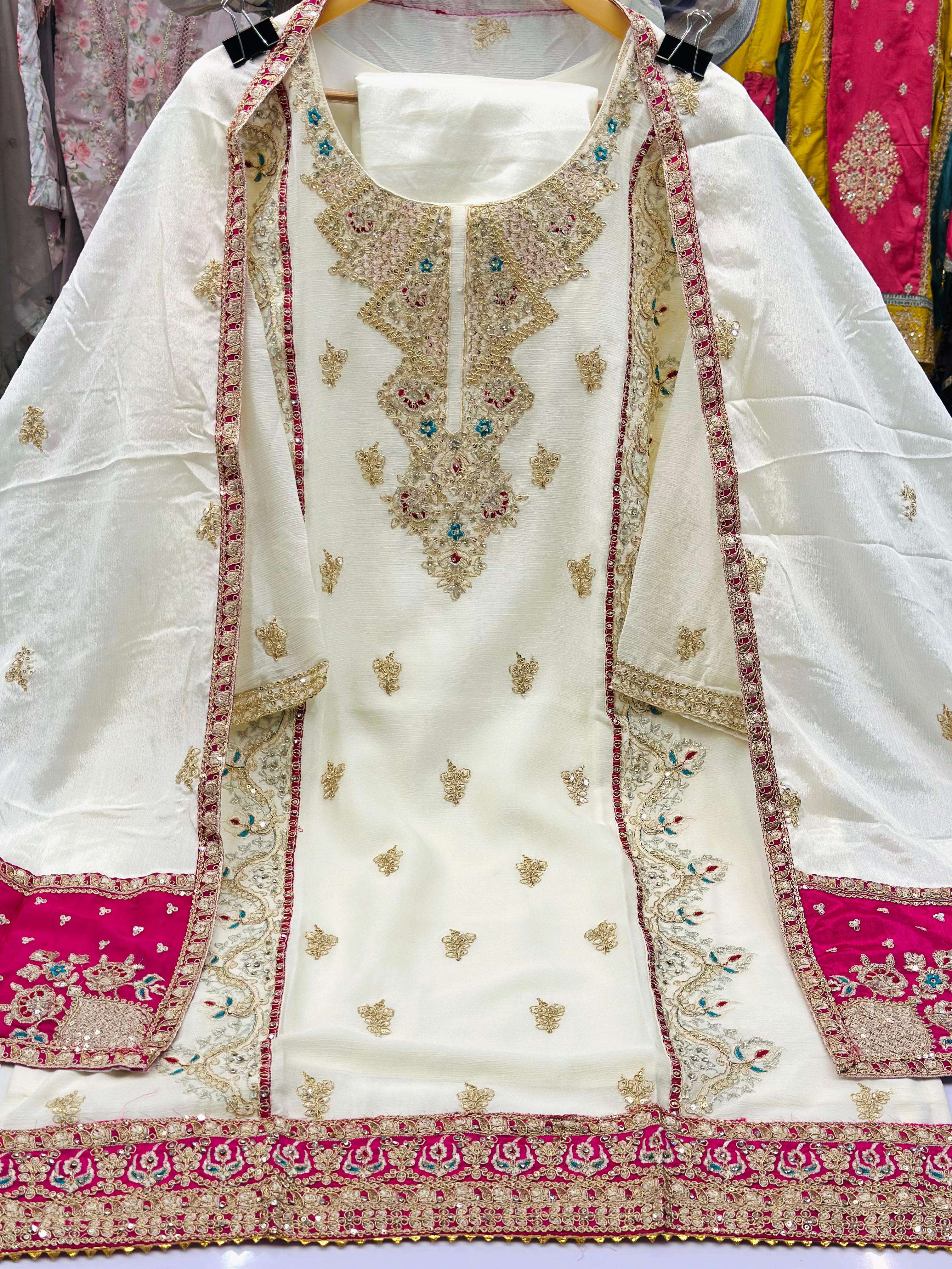 HUSNARA D NO 14036 HEAVY EMBROIDERY DESIGNER READY MADE PAKISTANI SUIT