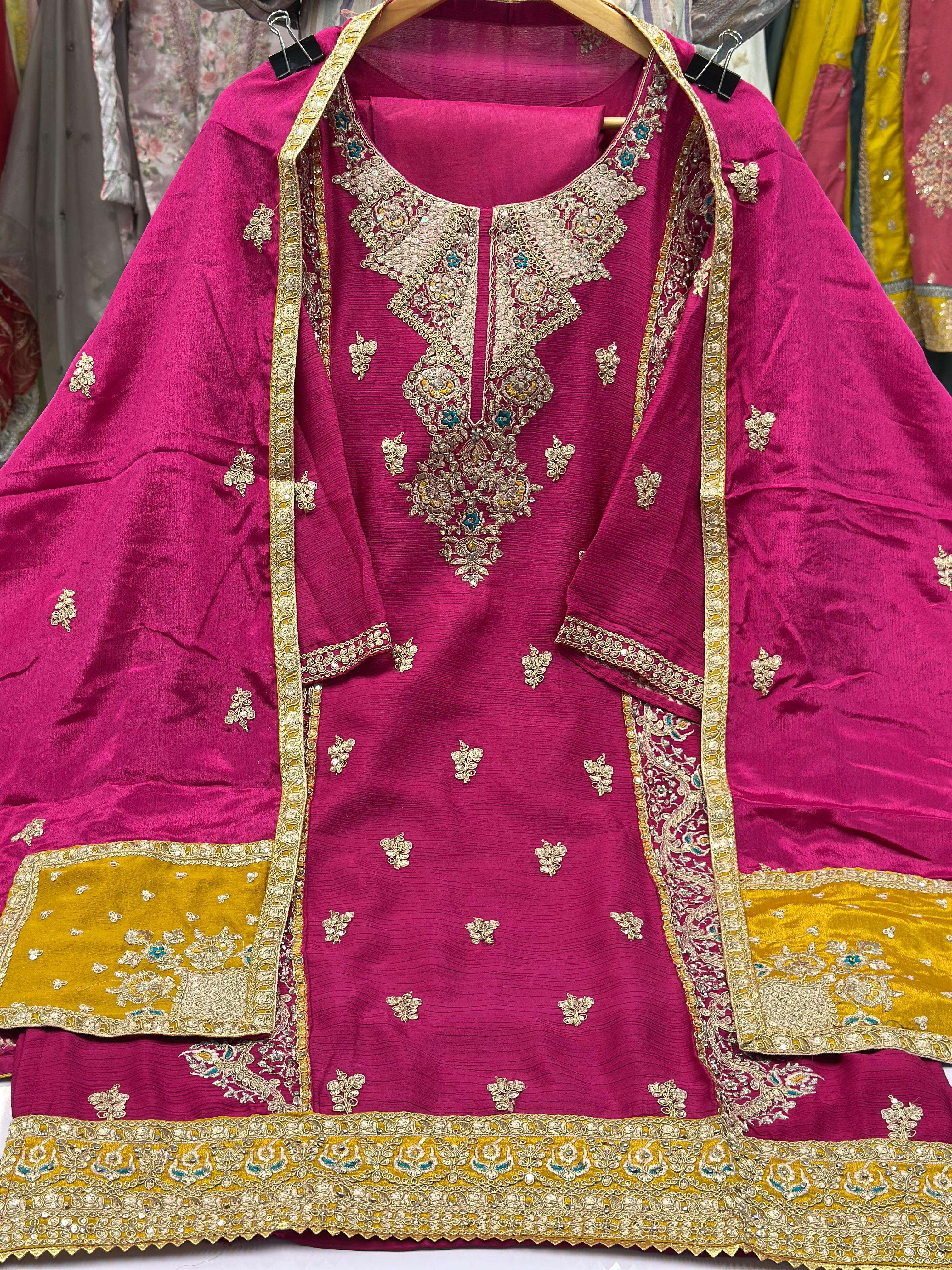 HUSNARA D NO 14036 HEAVY EMBROIDERY DESIGNER READY MADE PAKISTANI SUIT