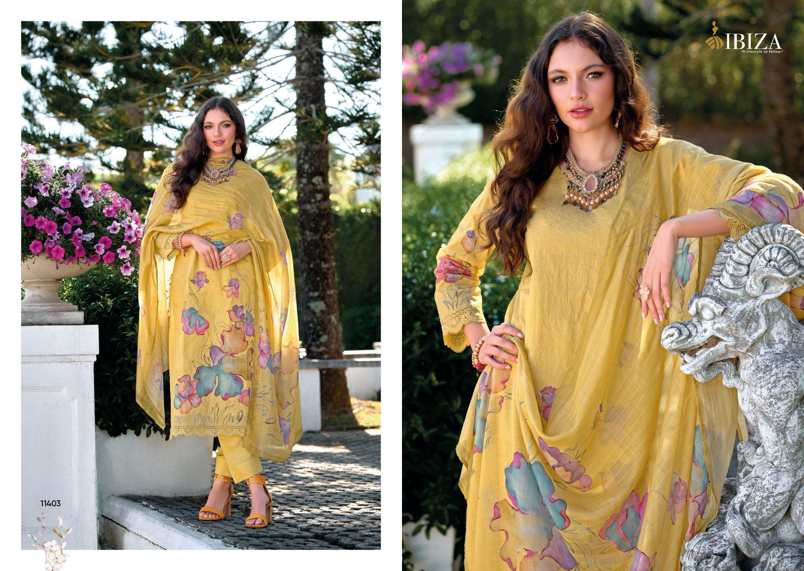 IBIZA FLORISTA ORGANZA FANCY DESIGNER WORK SUIT