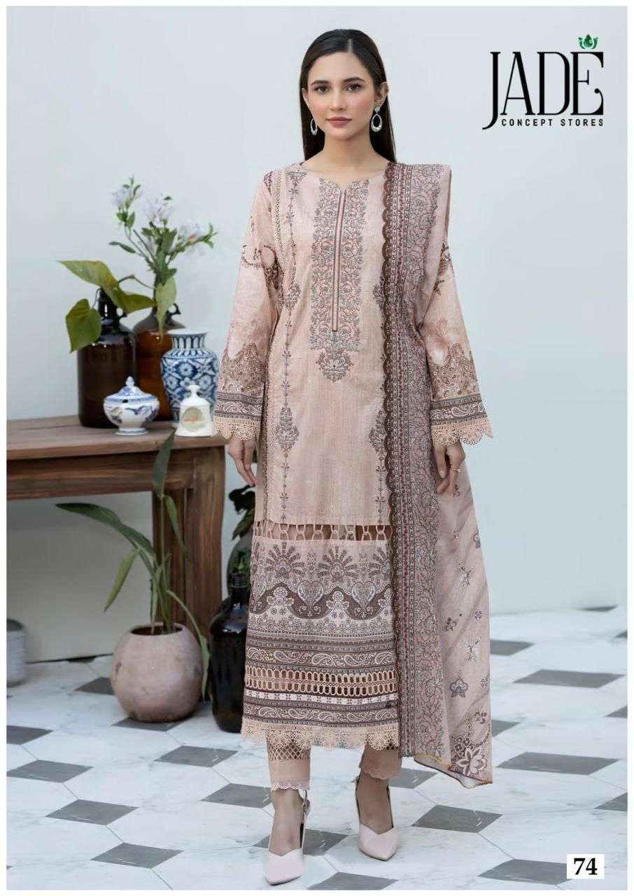 JADE CHEVRON EXCLUSIVE HEAVY COTTON VOL 8 LAWN COTTON SUIT