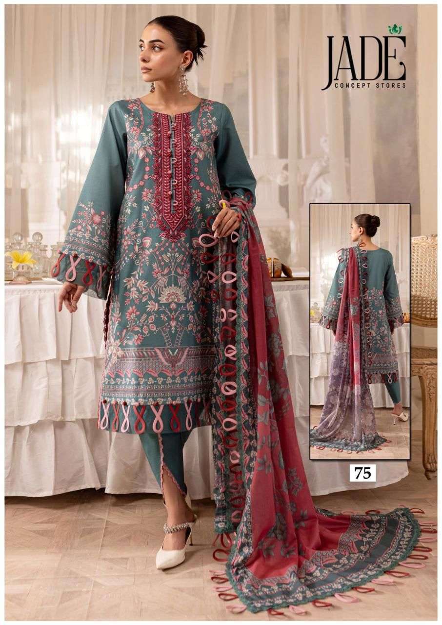 JADE CHEVRON EXCLUSIVE HEAVY COTTON VOL 8 LAWN COTTON SUIT