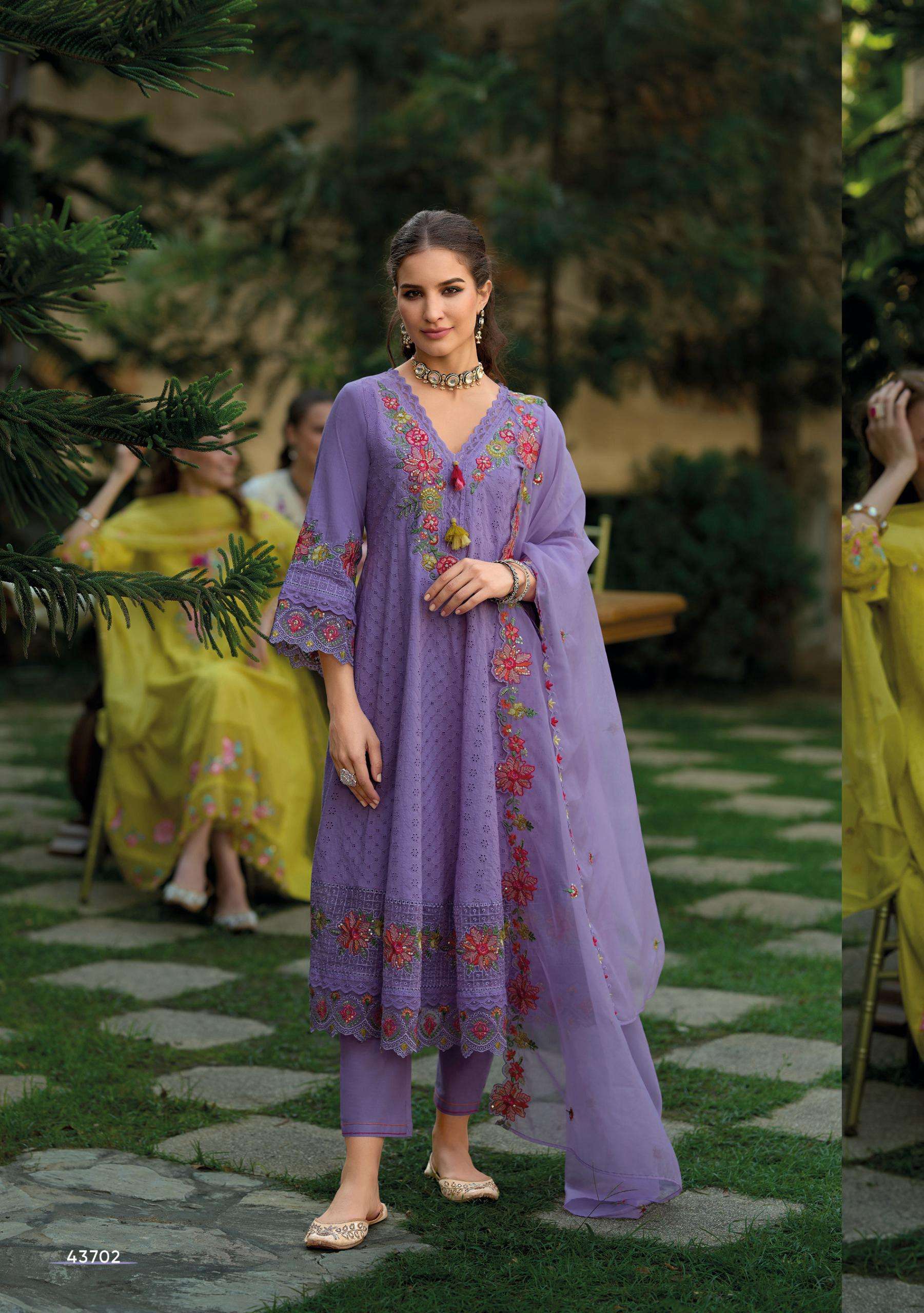 KAILEE FASHION NAZM COTTON ANARKALI STYLE DESIGNER LADIES SUIT