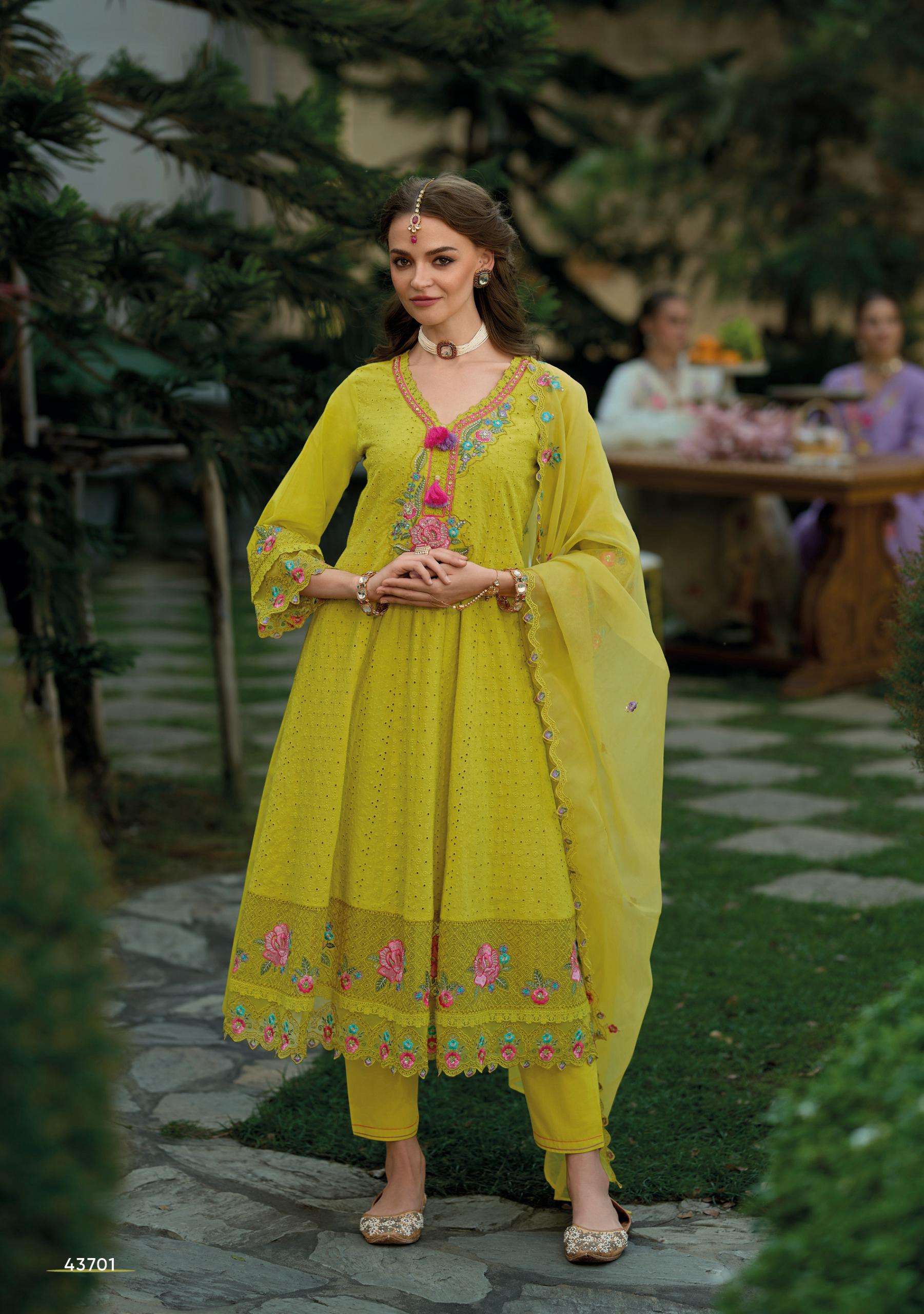 KAILEE FASHION NAZM COTTON ANARKALI STYLE DESIGNER LADIES SUIT