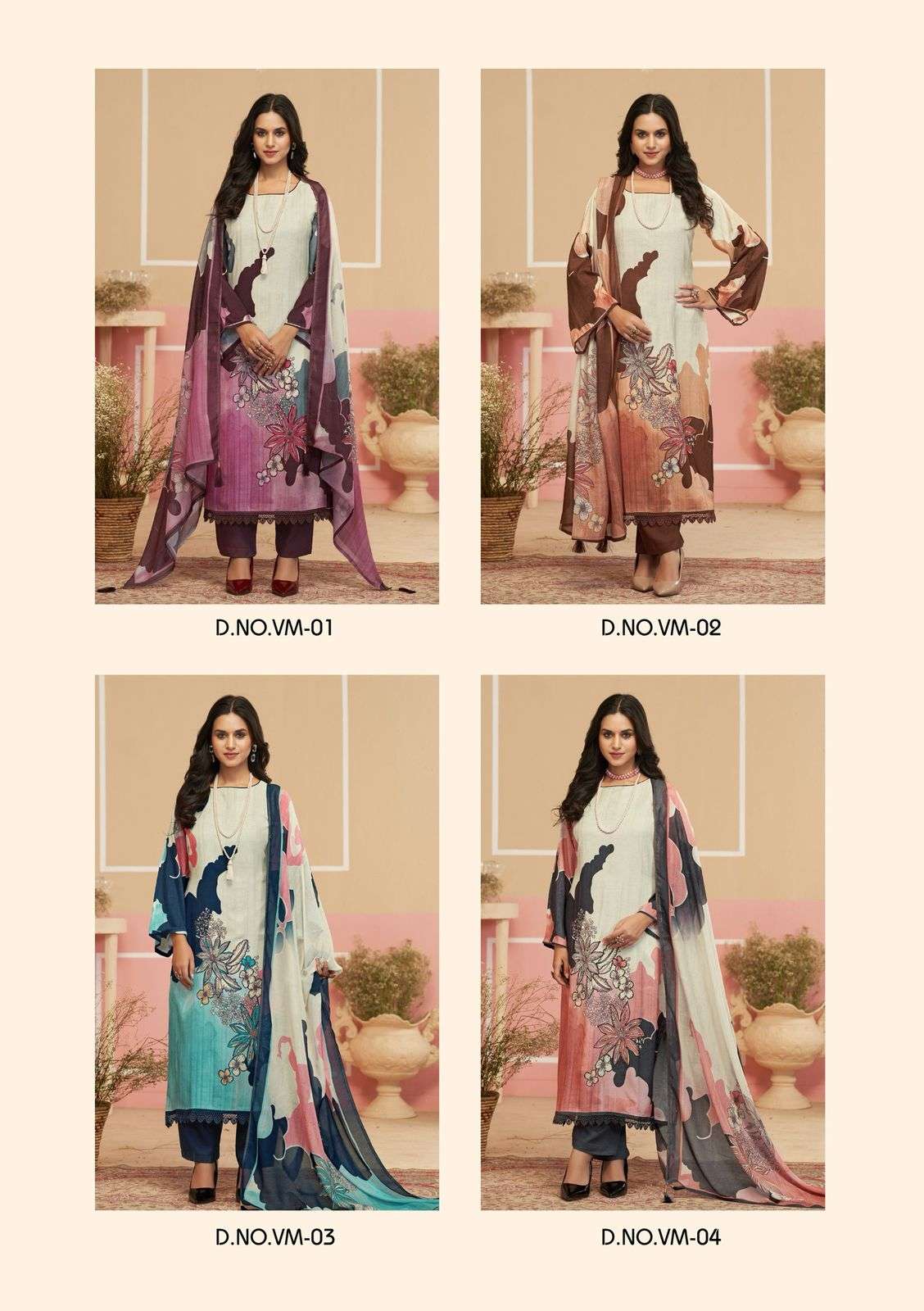 KARVA DESINER STUDIO VAMIKA VISCOSE DIGITAL PRINT WITH HAND WORK DESIGNER SUIT