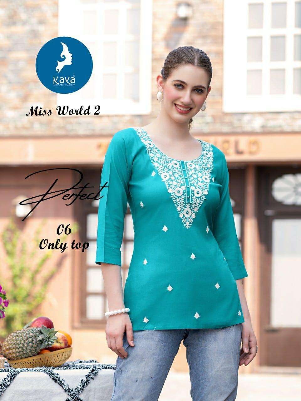 KAYA MISS WORLD VOL 2 RAYON FANCY SUMMER WEAR LADIES TOP